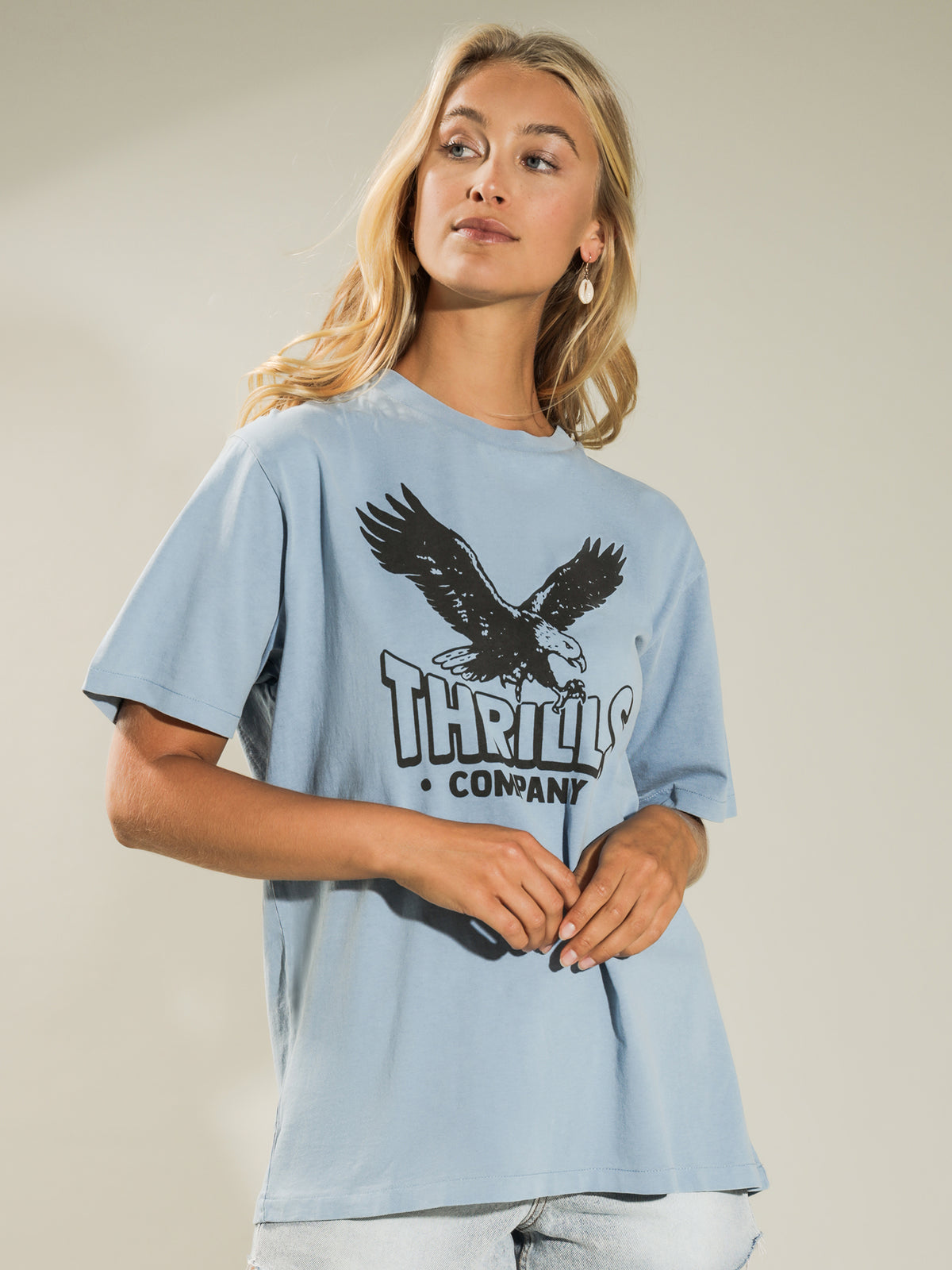 Talons Merch T-Shirt in Steel Blue