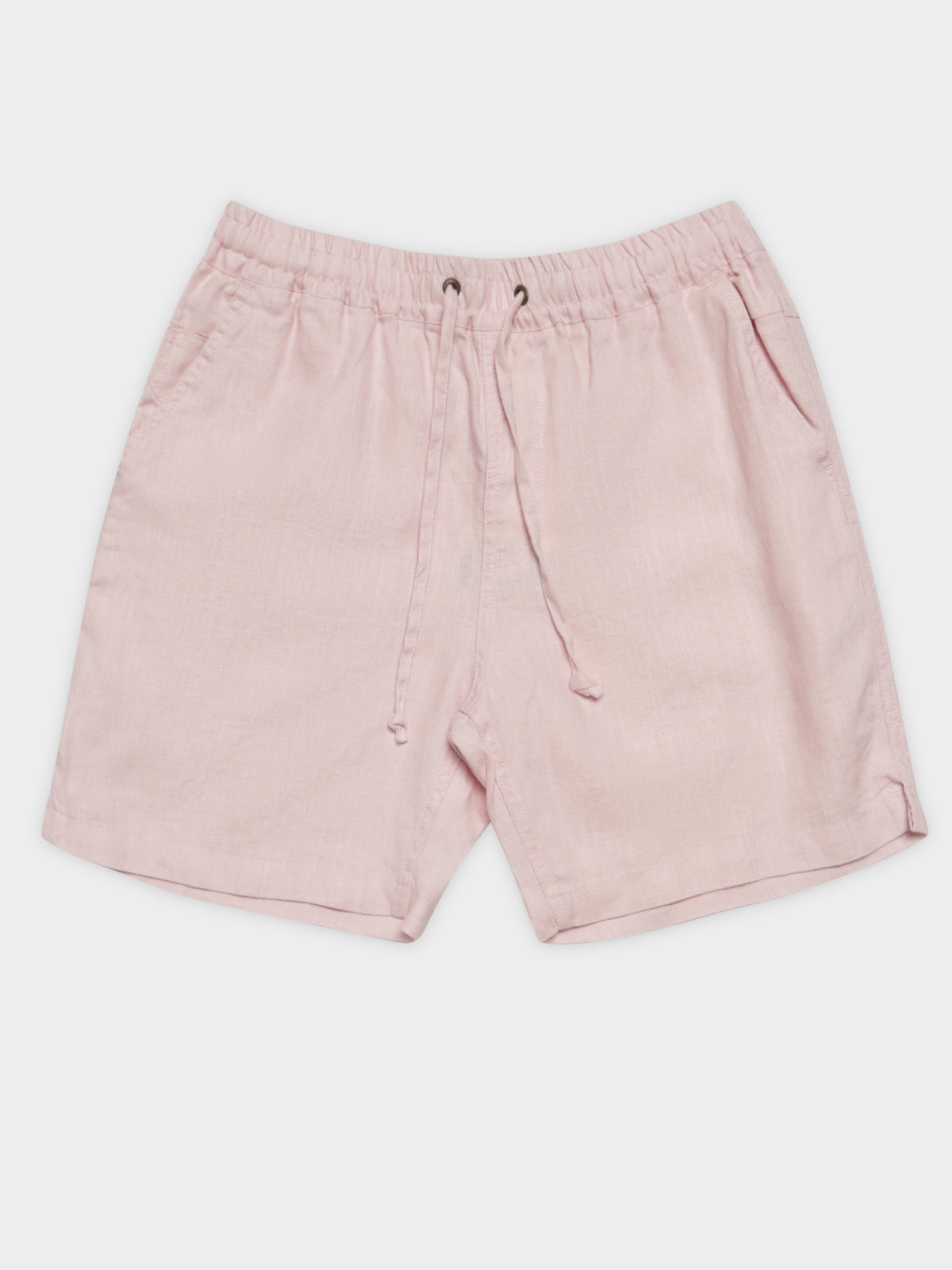 Riviera Linen Shorts in Musk Pink
