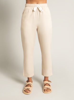 Classic Linen Pants in Sand