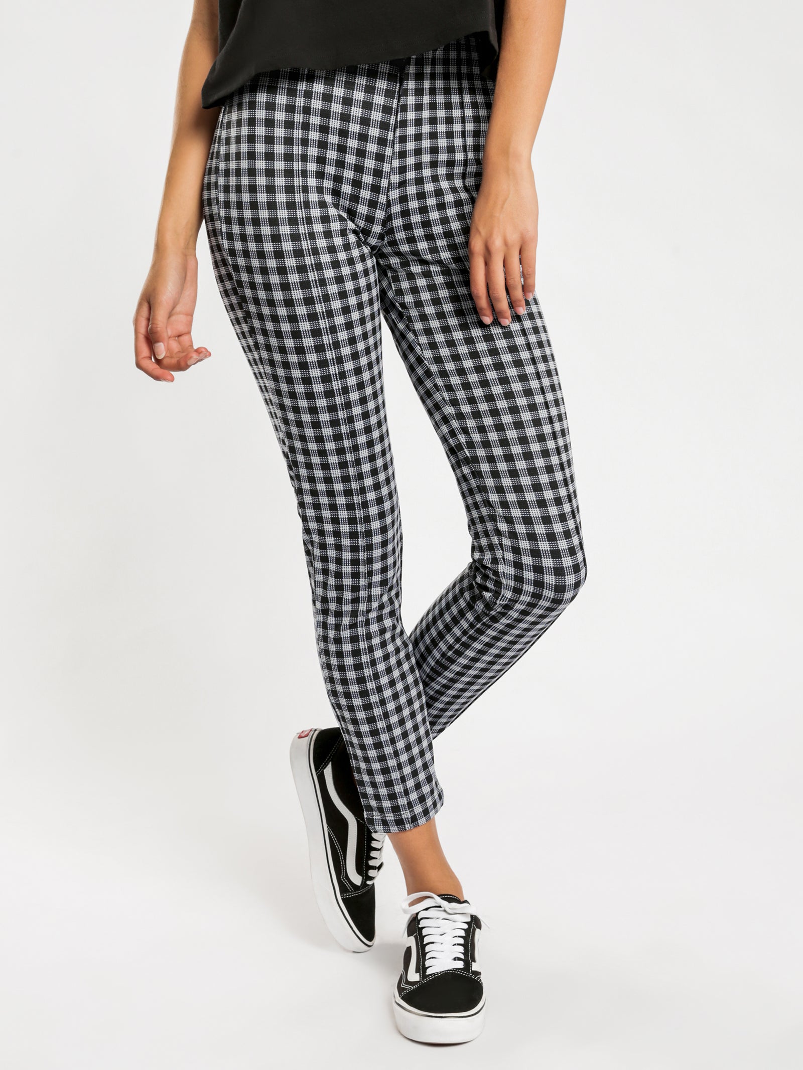 Stussy Dixon Slim Check Pants Black Glue Store