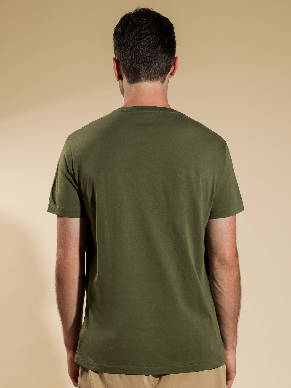Custom Logo Slim Fit T-Shirt in Green