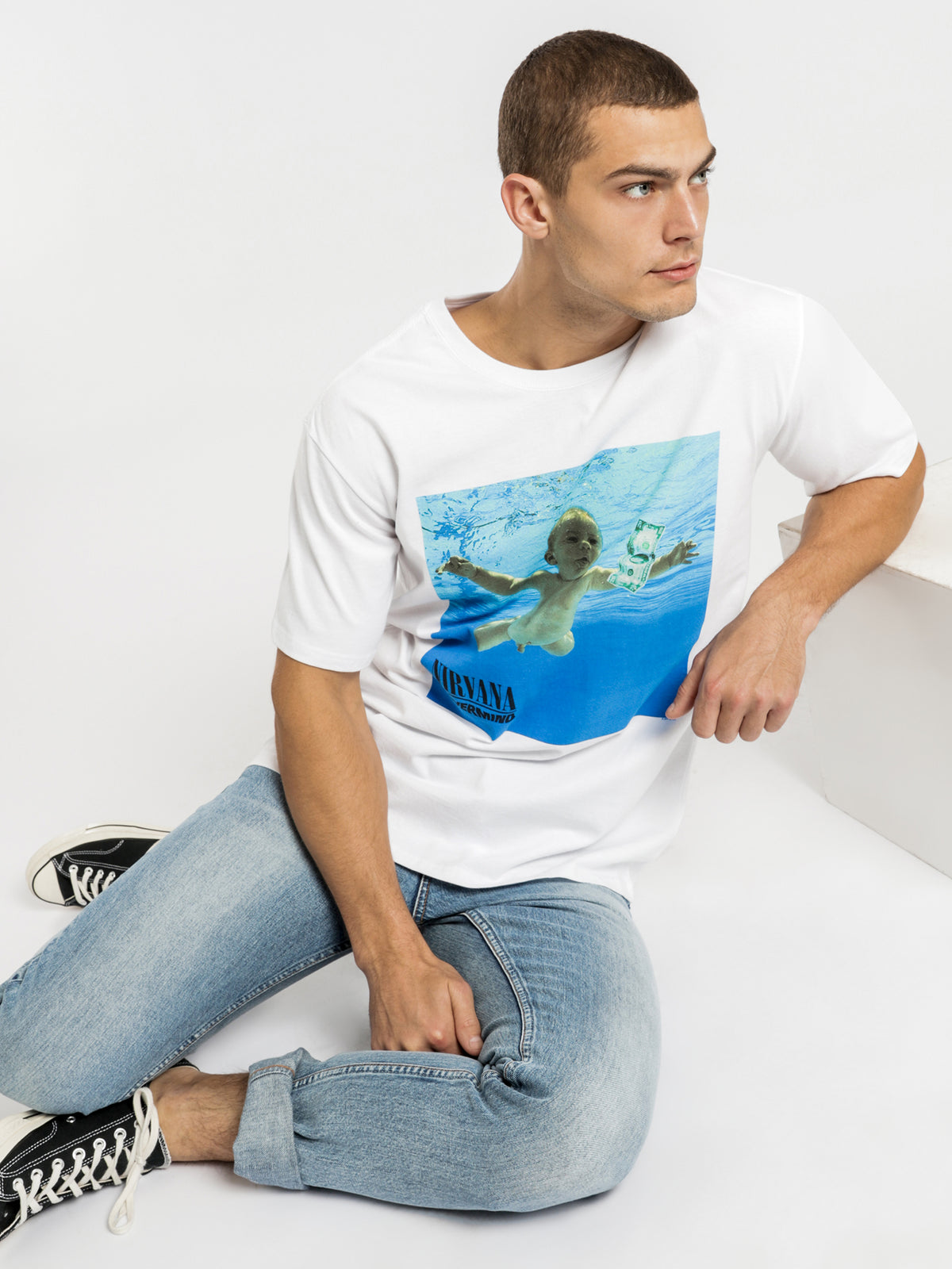 Nevermind T-Shirt in White