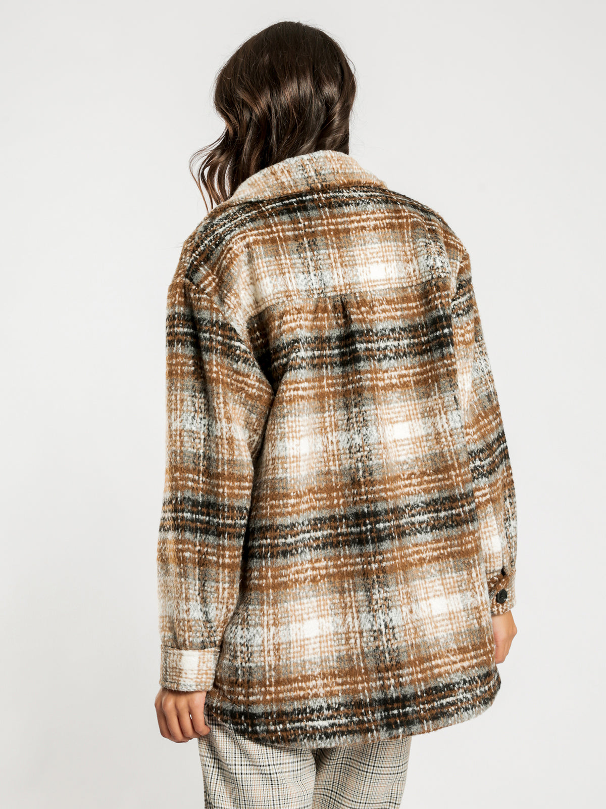 Check Worker Jacket in Brown Check
