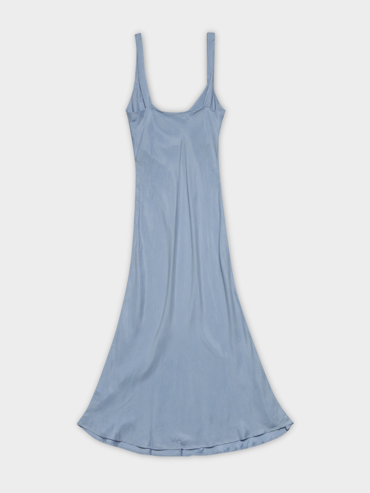 Esme Cupro Slip Dress in Steel Blue