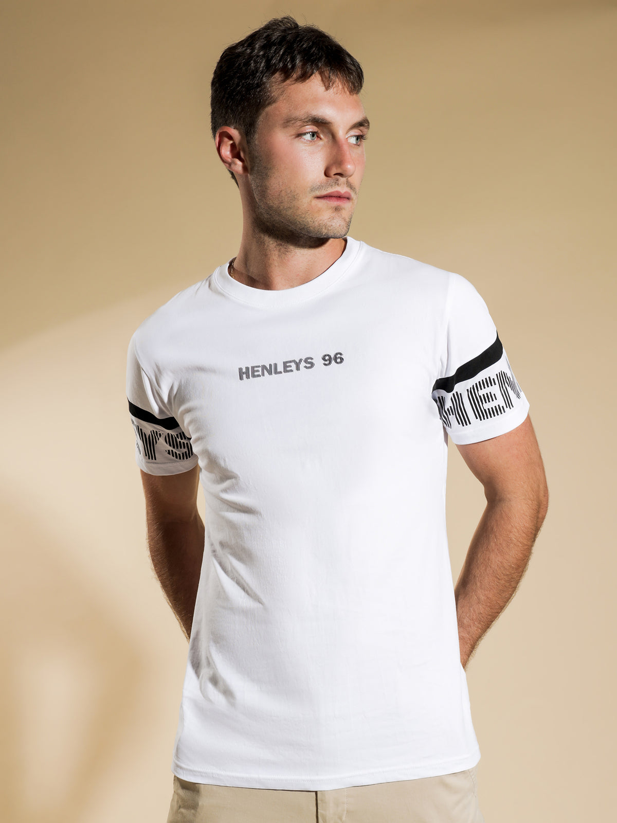 Webber T-Shirt in White &amp; Black