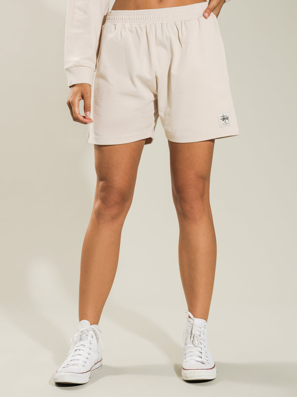 Jerome High Waisted Shorts in Neutral