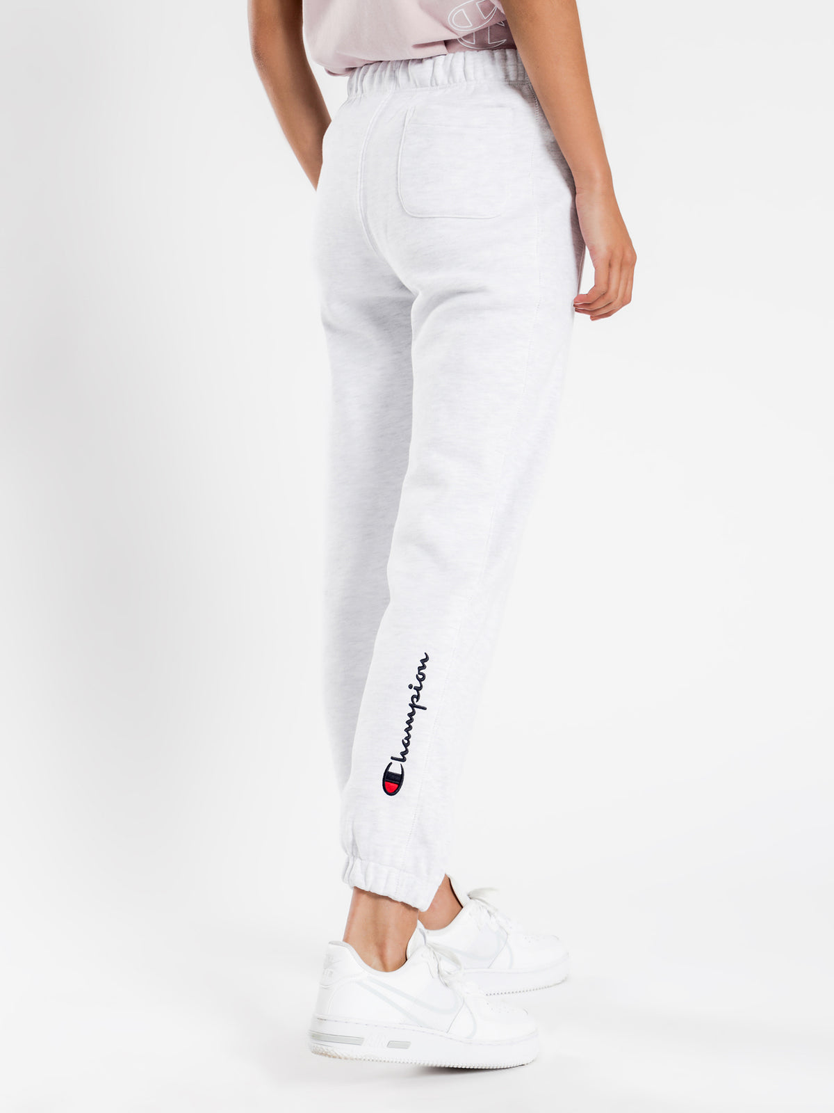 Reverse Weave Relaxed Trackpants in Sliver Grey