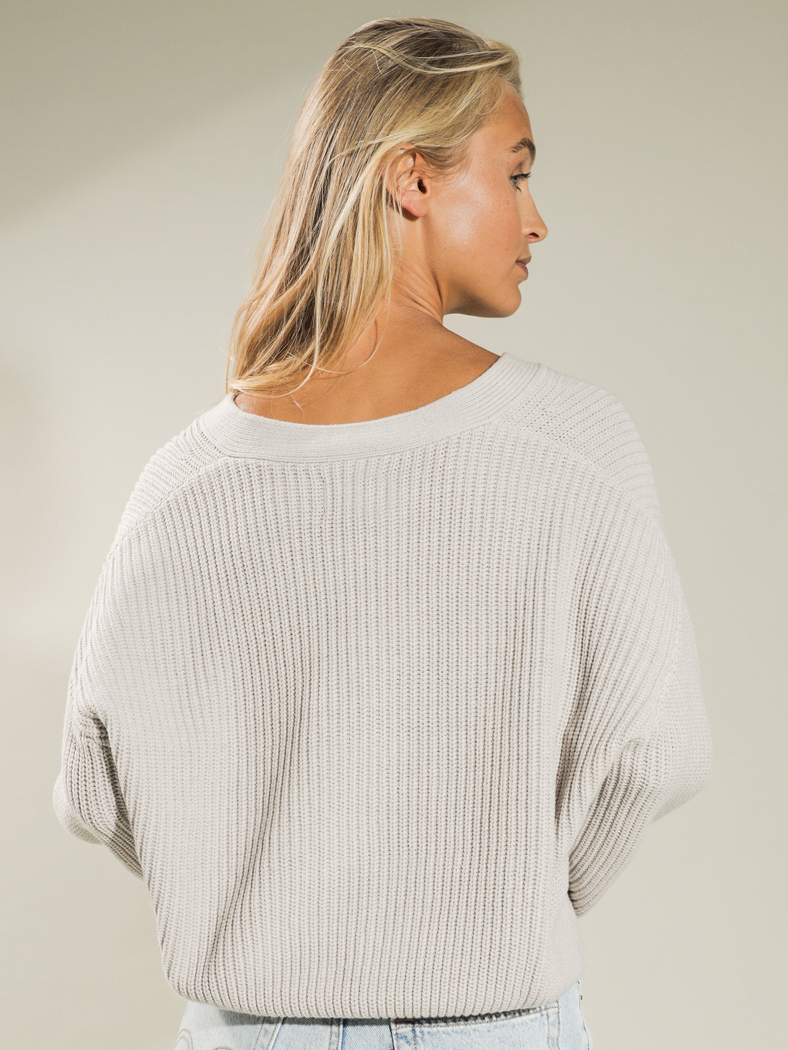 Button Oversized Cardigan