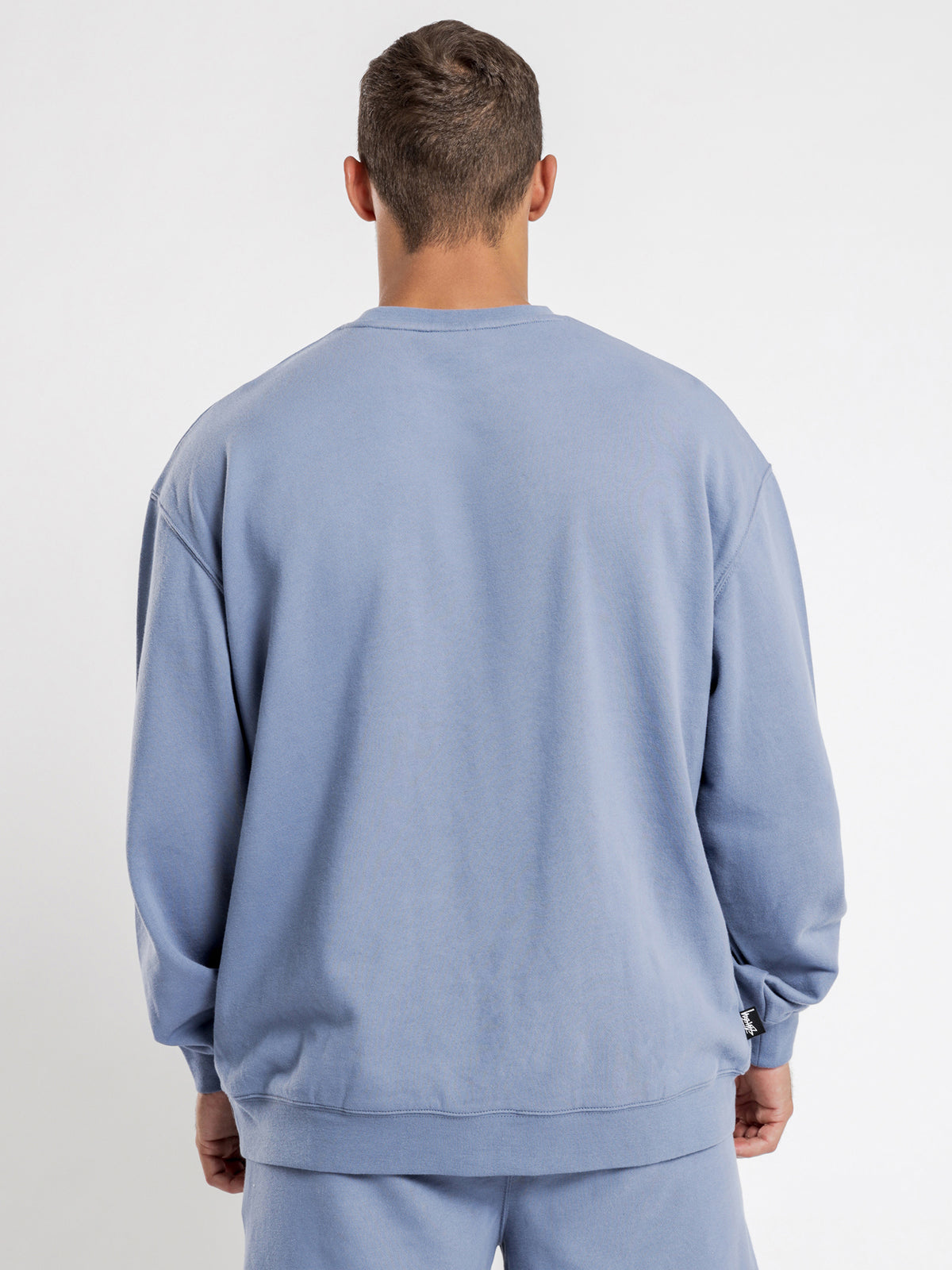 Stussy Text Crewneck Jumper | Blue