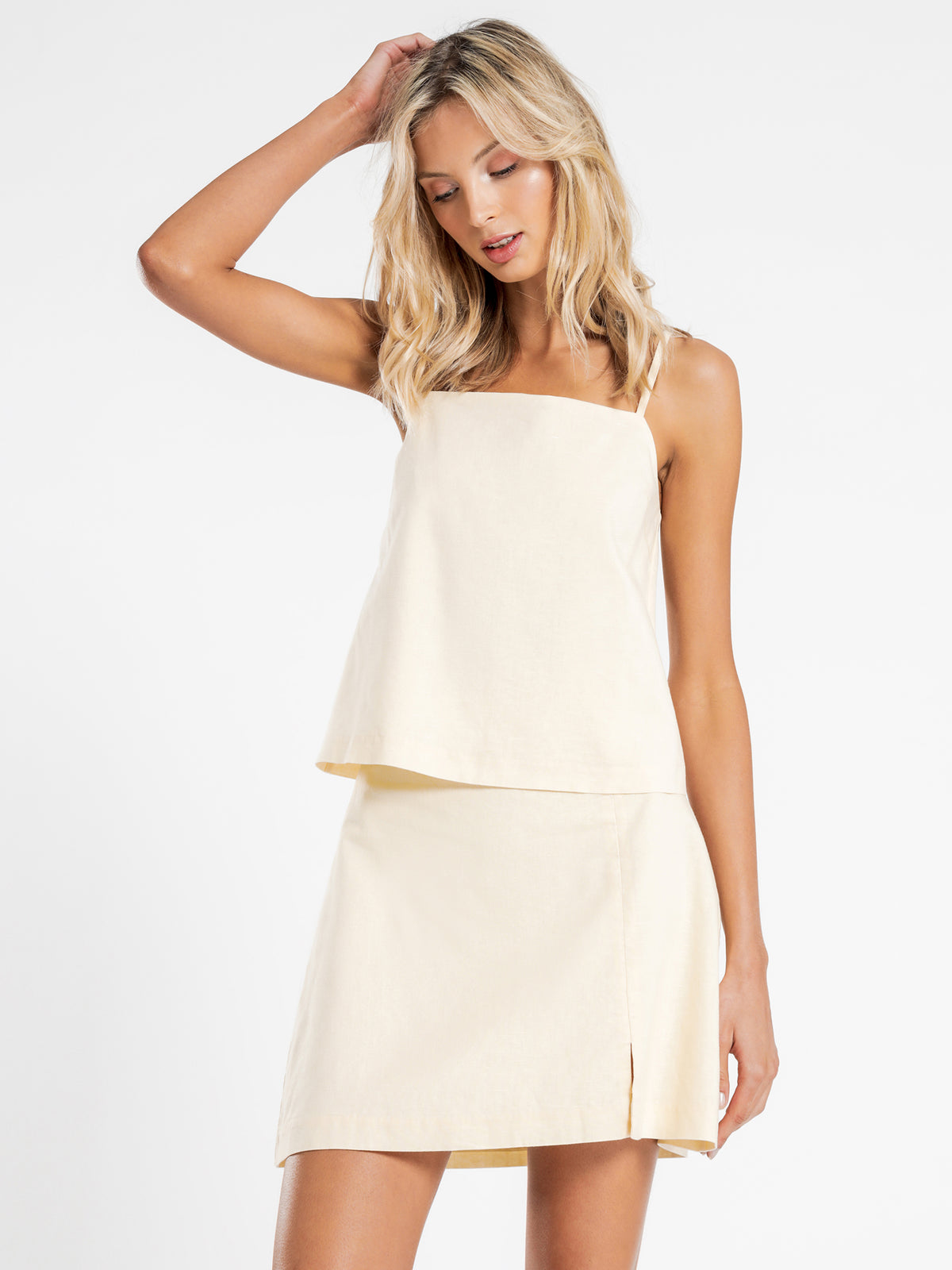 Miles Linen Cami in Butter