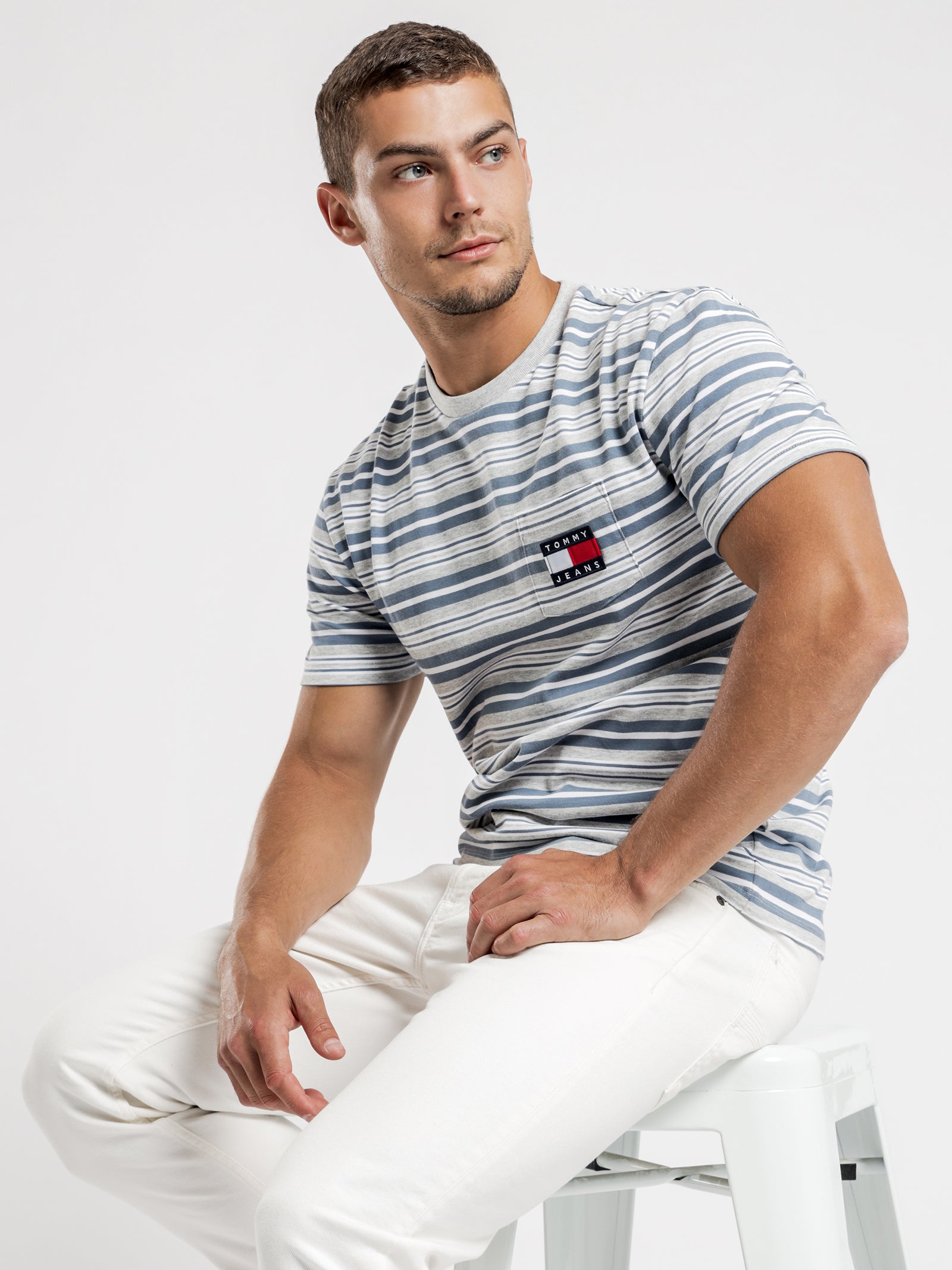 Stripe Pocket T-Shirt