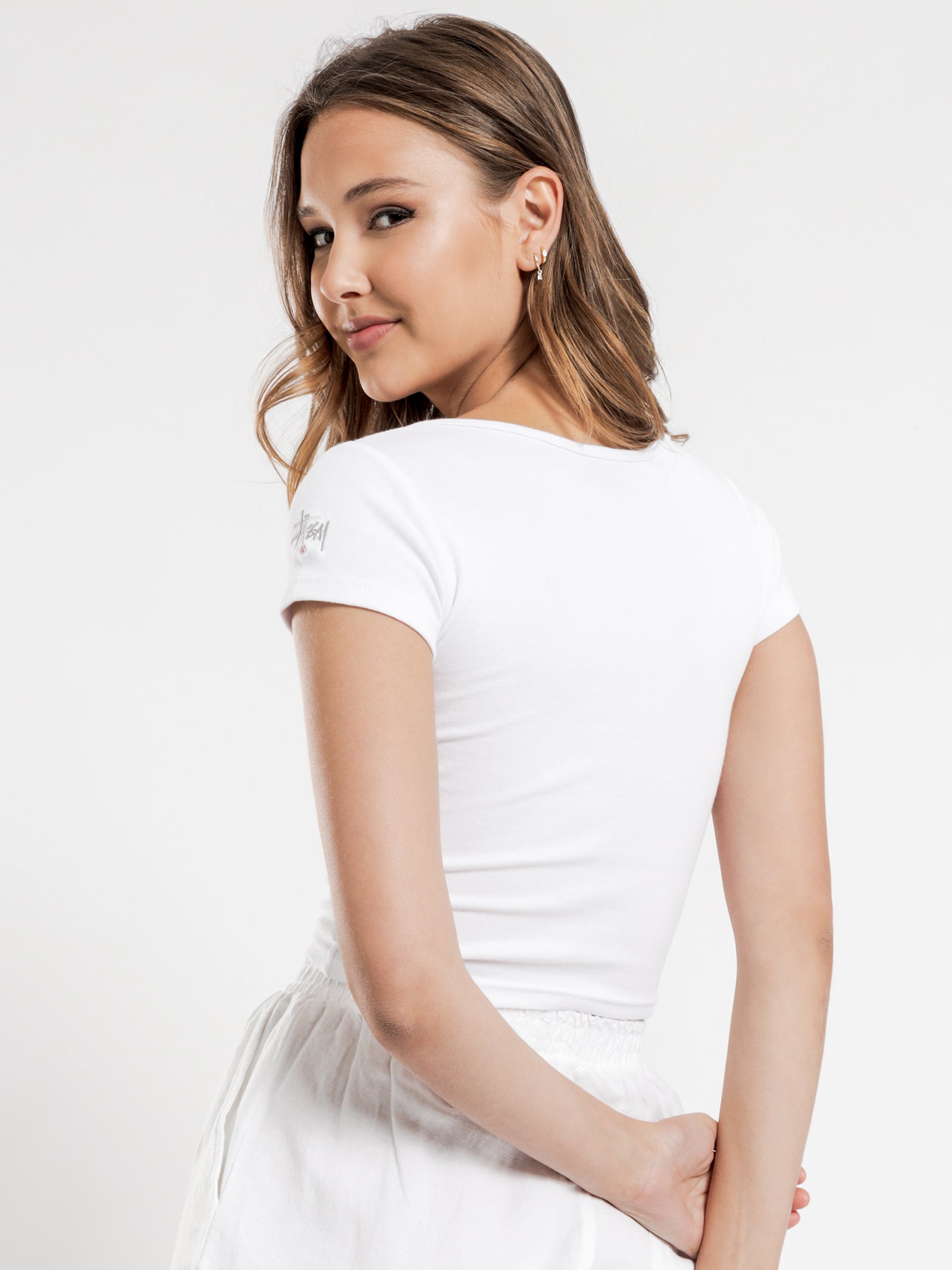 Graffiti Rib Scoop T-Shirt