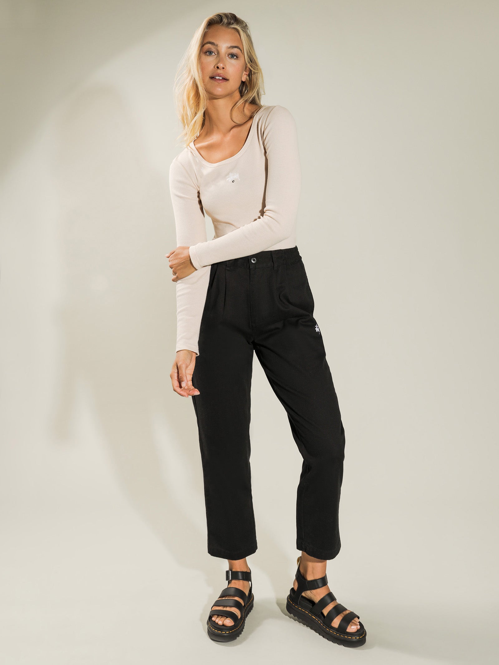 Graffiti Rib Long Sleeve T-Shirt