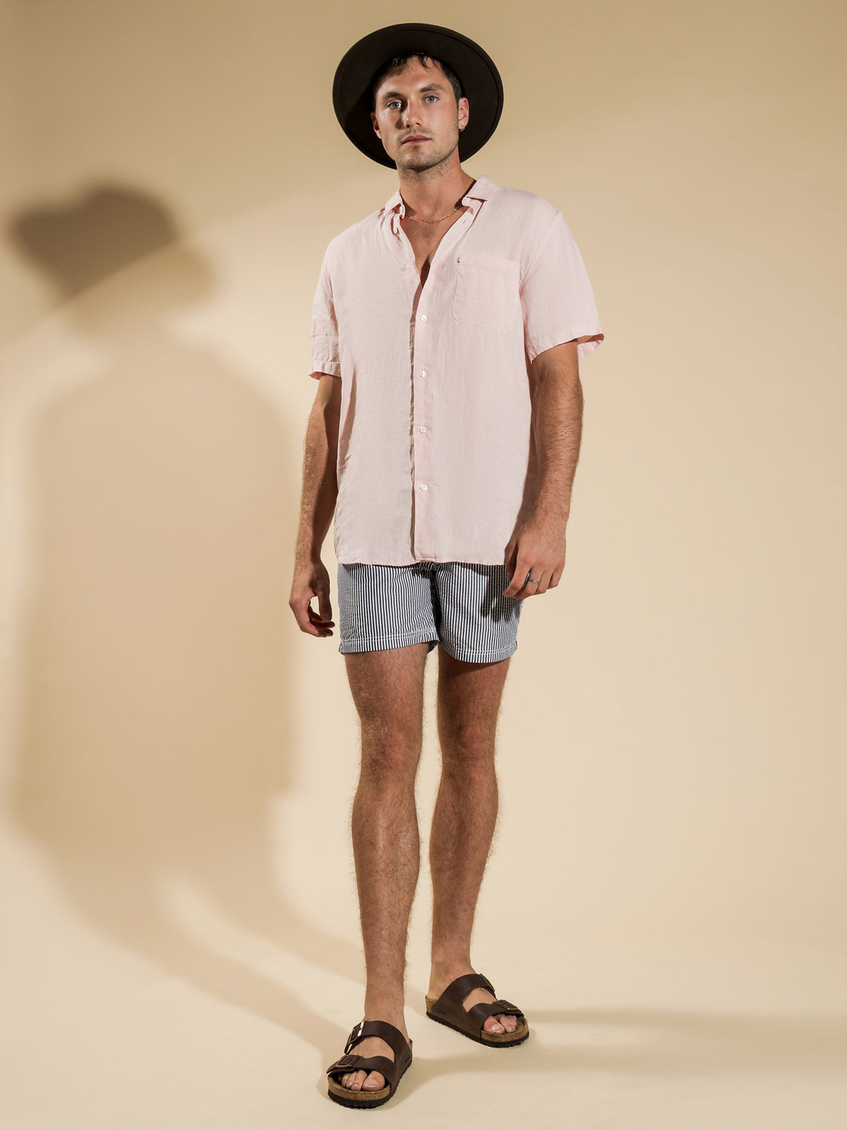 Academy Brand Newport Button Up T-Shirt | Pink