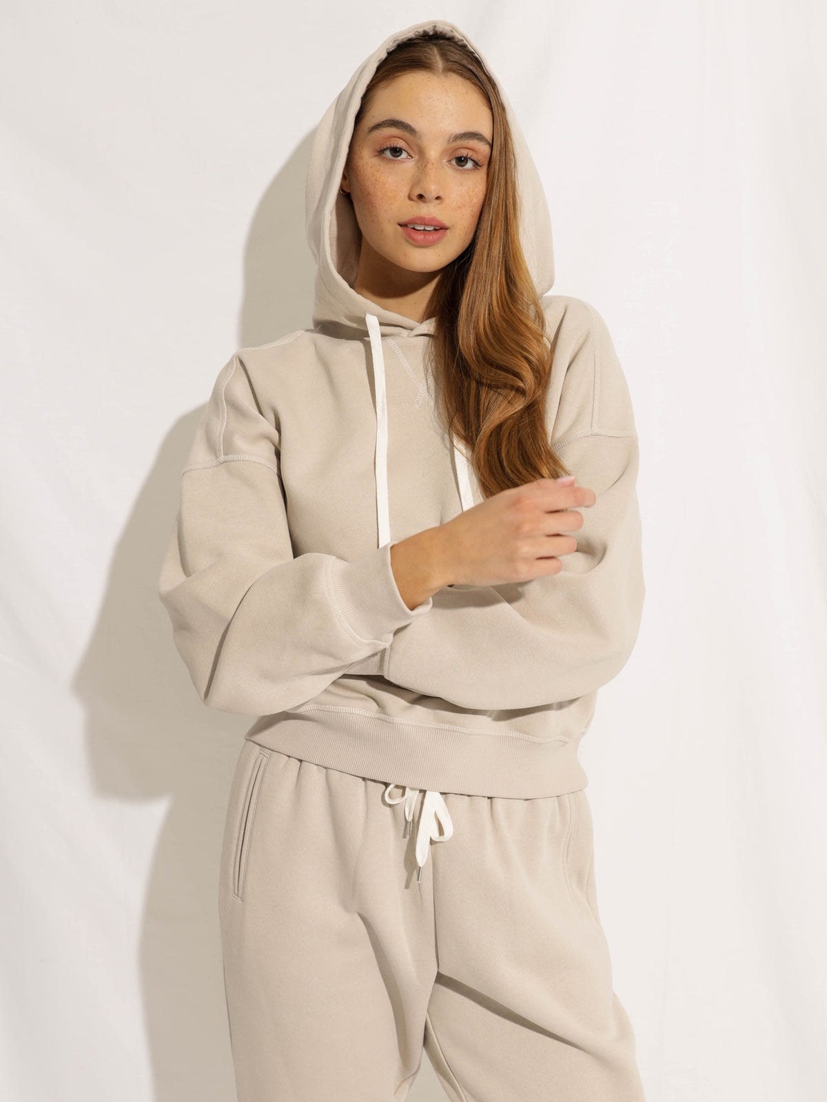 Carter Classic Hoodie in Stone