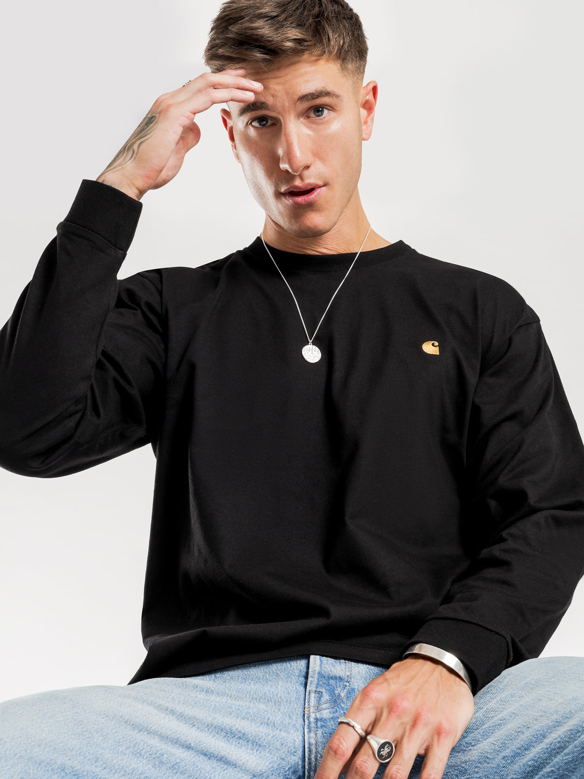 Chase Long Sleeve T-Shirt in Black