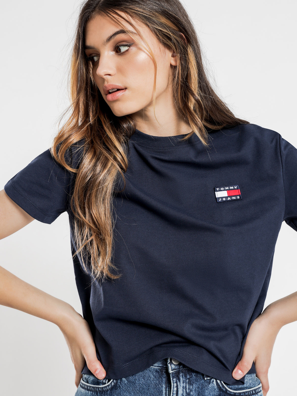 Tommy Badge T-Shirt in Navy