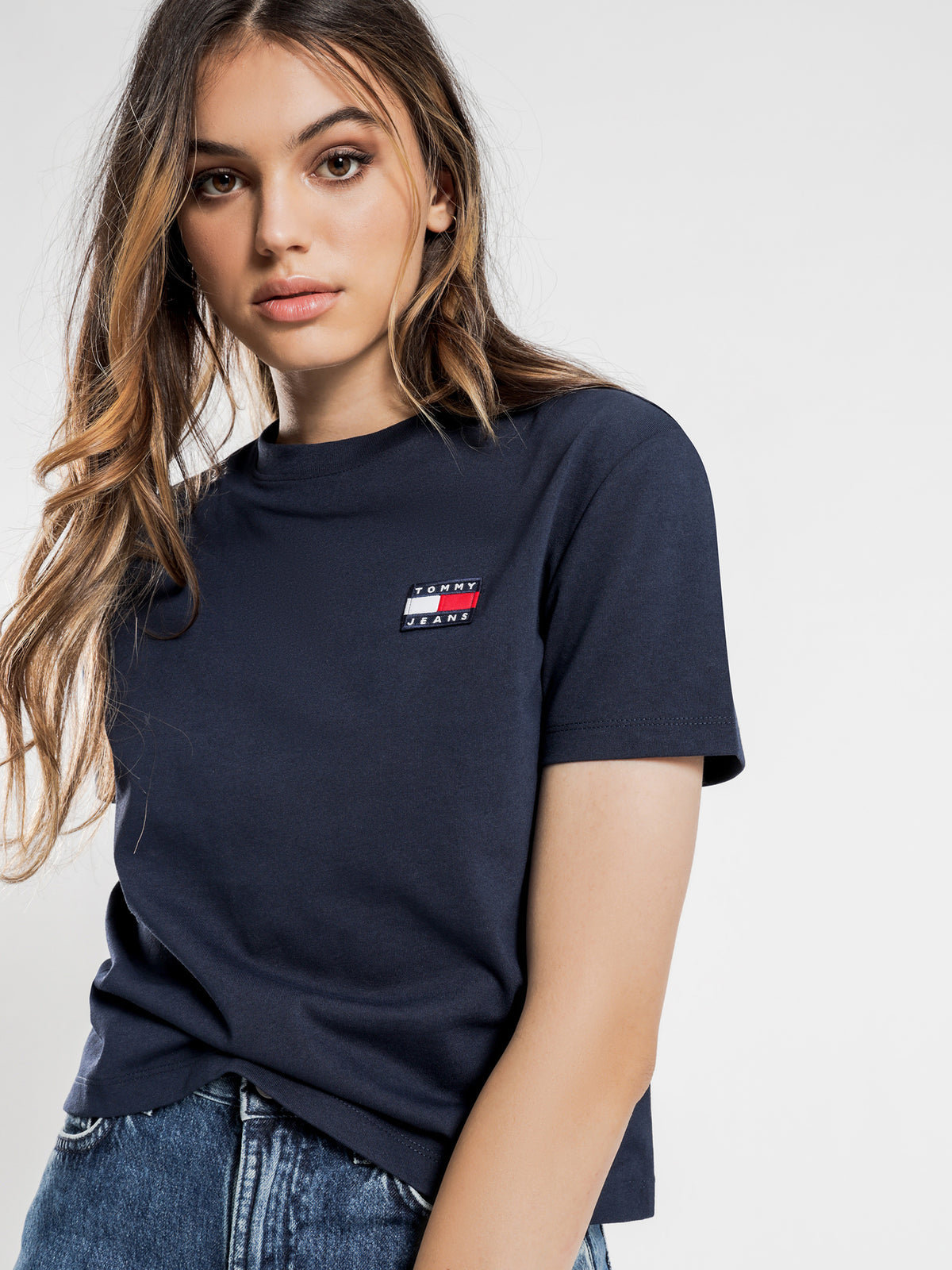 Tommy Badge T-Shirt in Navy