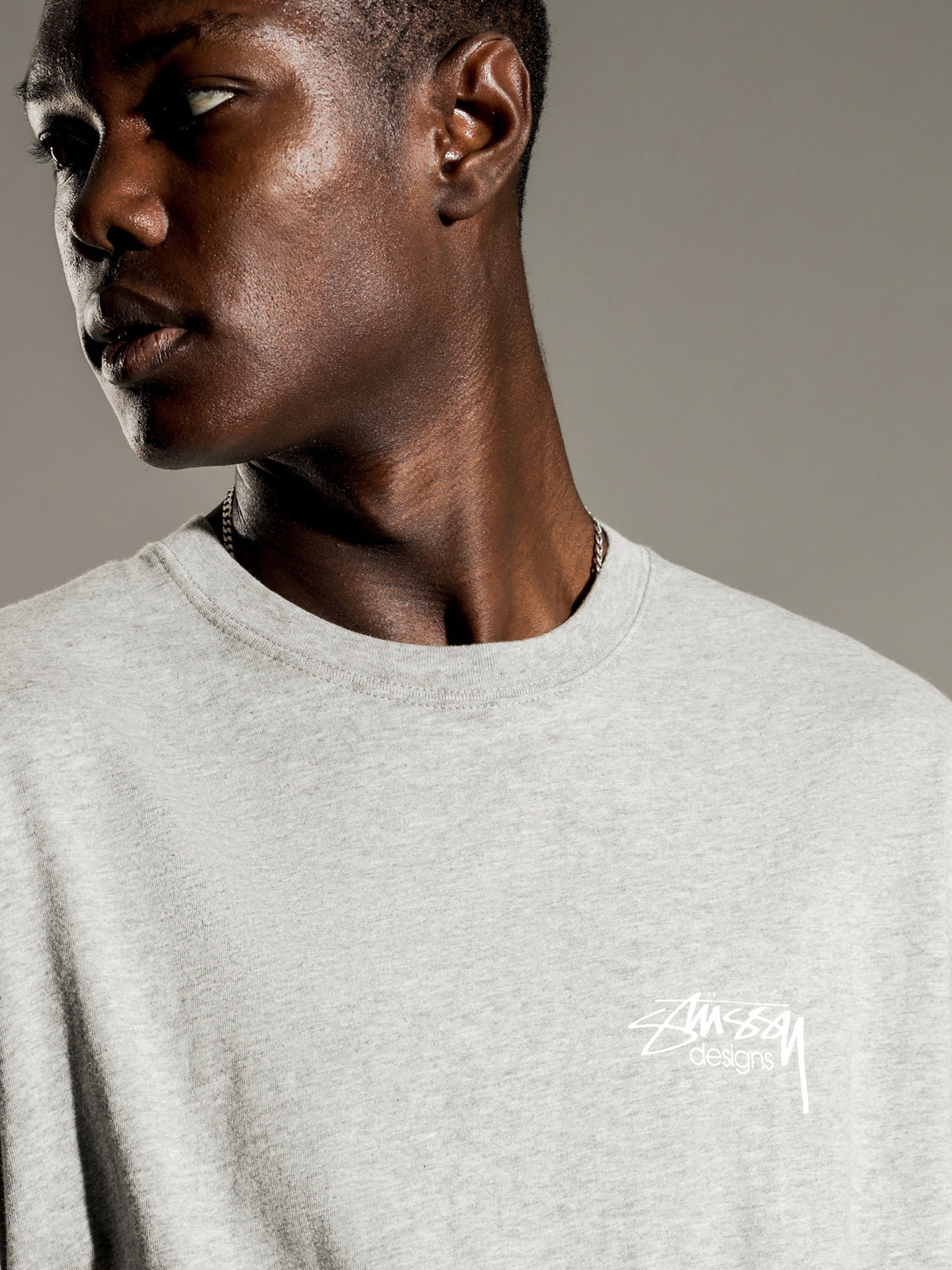 Designs Short Sleeve T-Shirt in Grey Marle