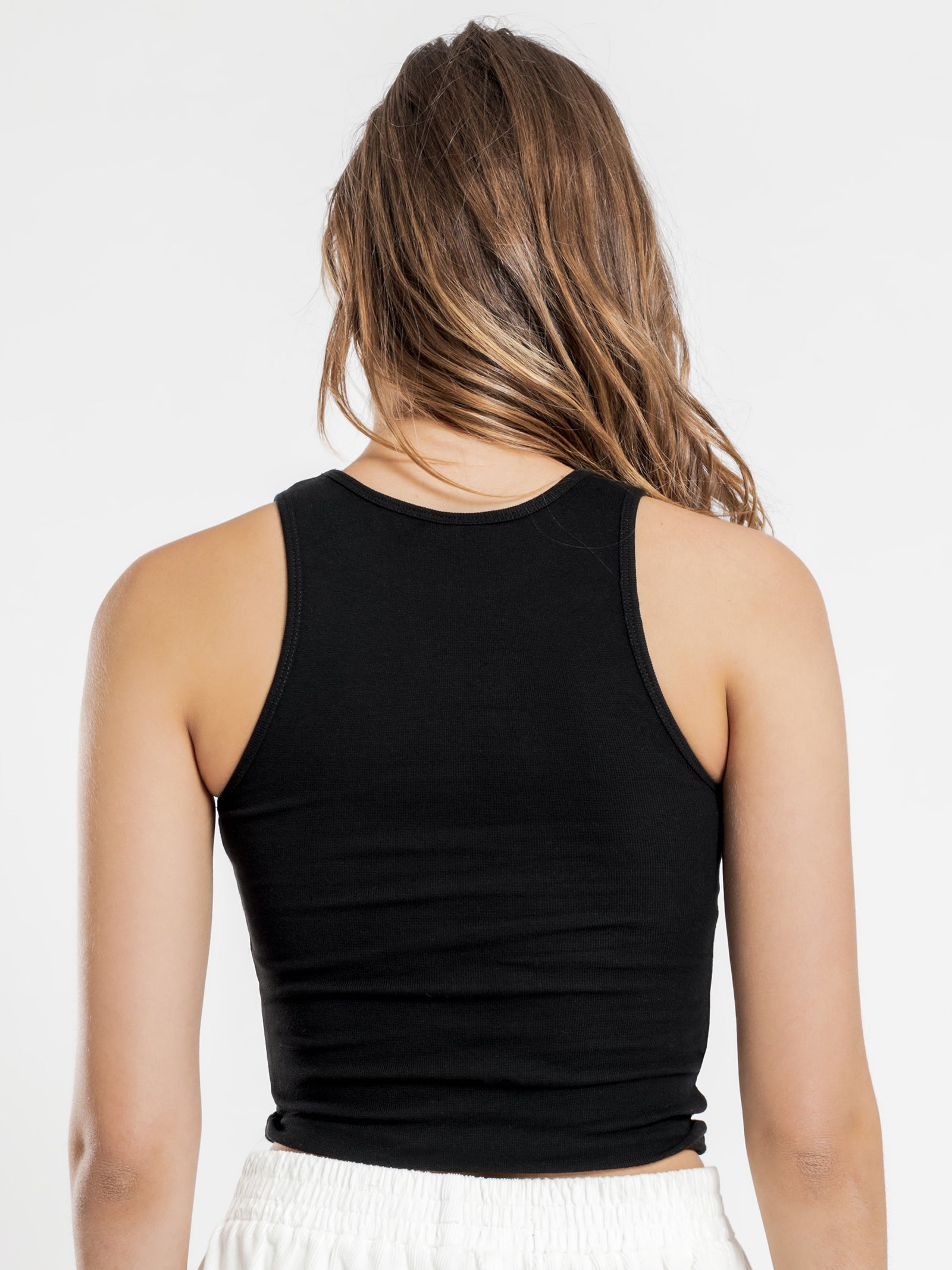 Graffiti Rib High Neck Singlet