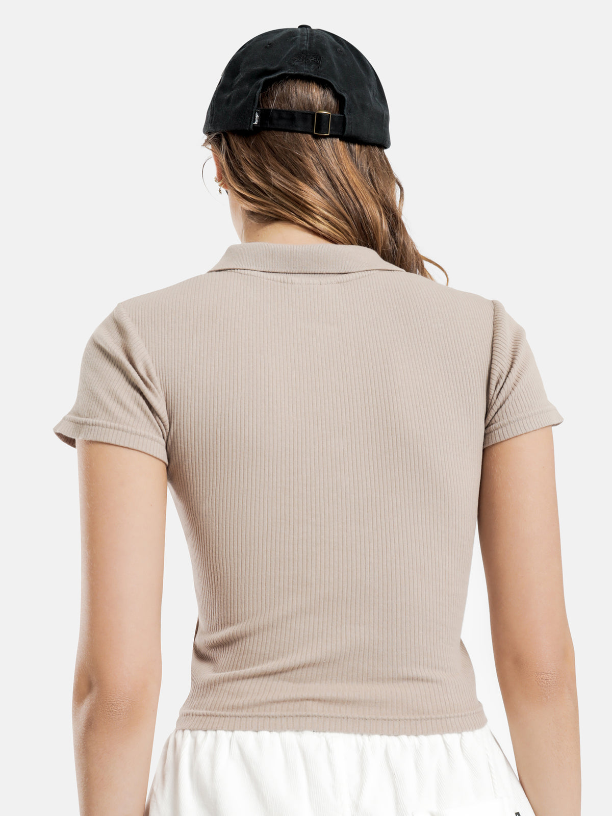 Elson Rib Polo in Taupe