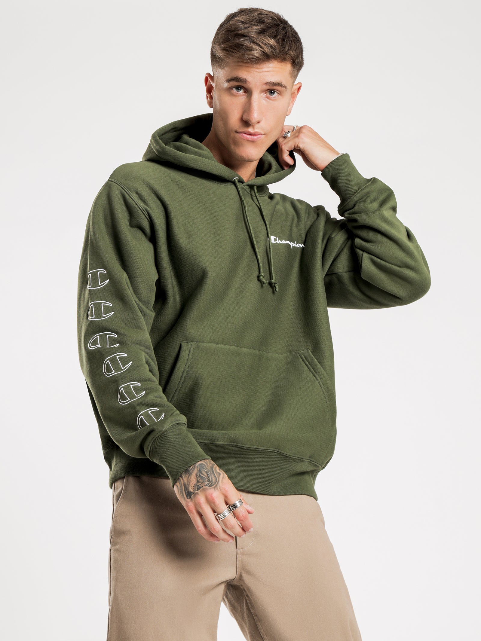 Reverse Weave Graphic Hoodie - Main Image