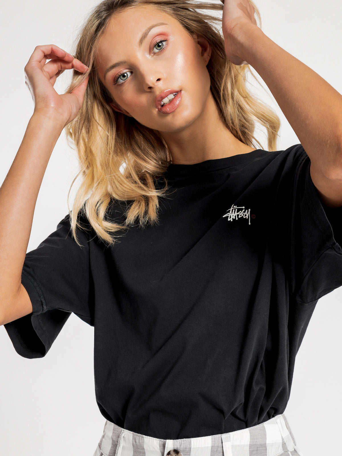 Graffiti Pigment Relaxed T-Shirt in Black