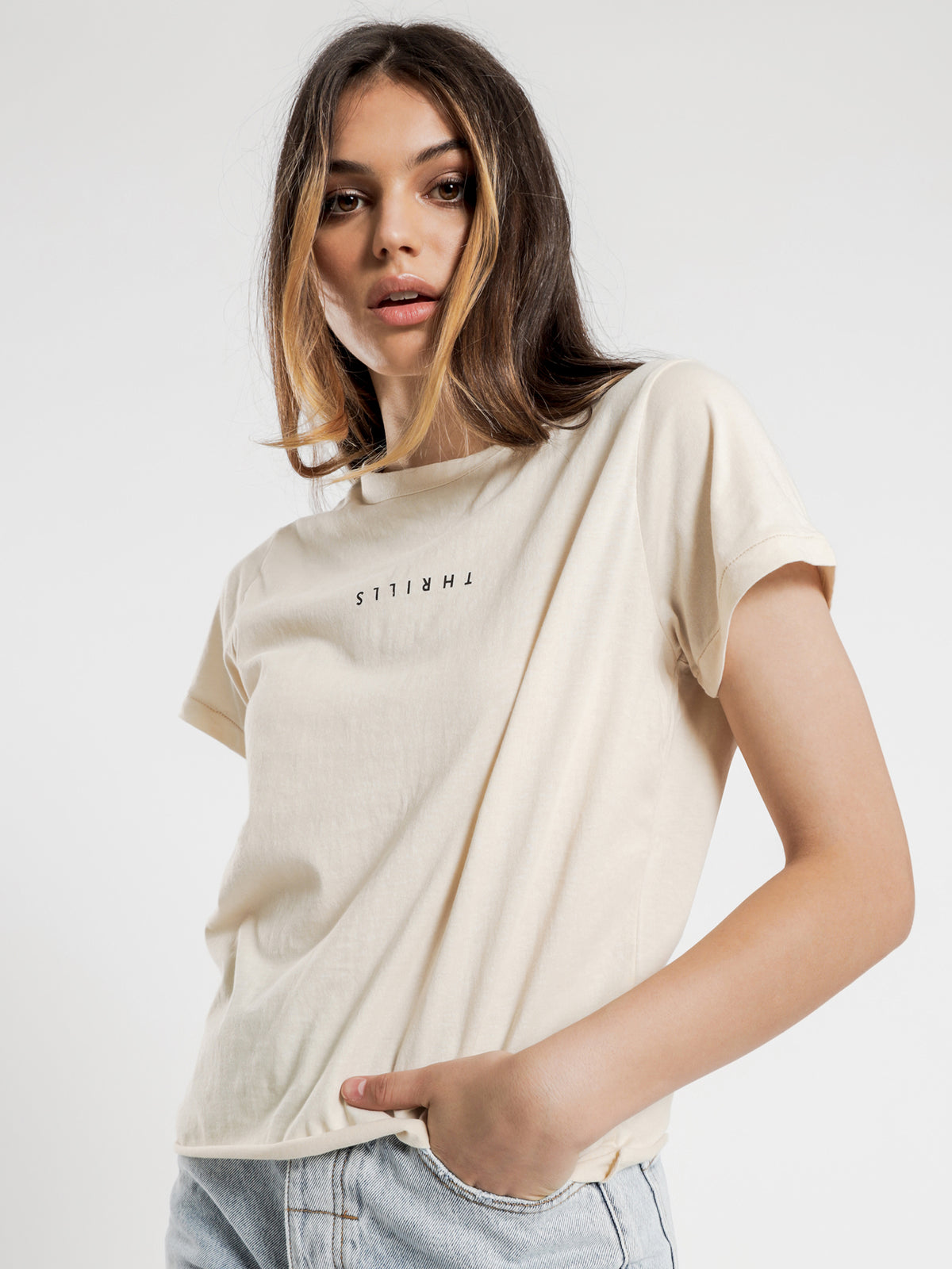 Minimal Thrills Relaxed T-Shirt in Unbleached