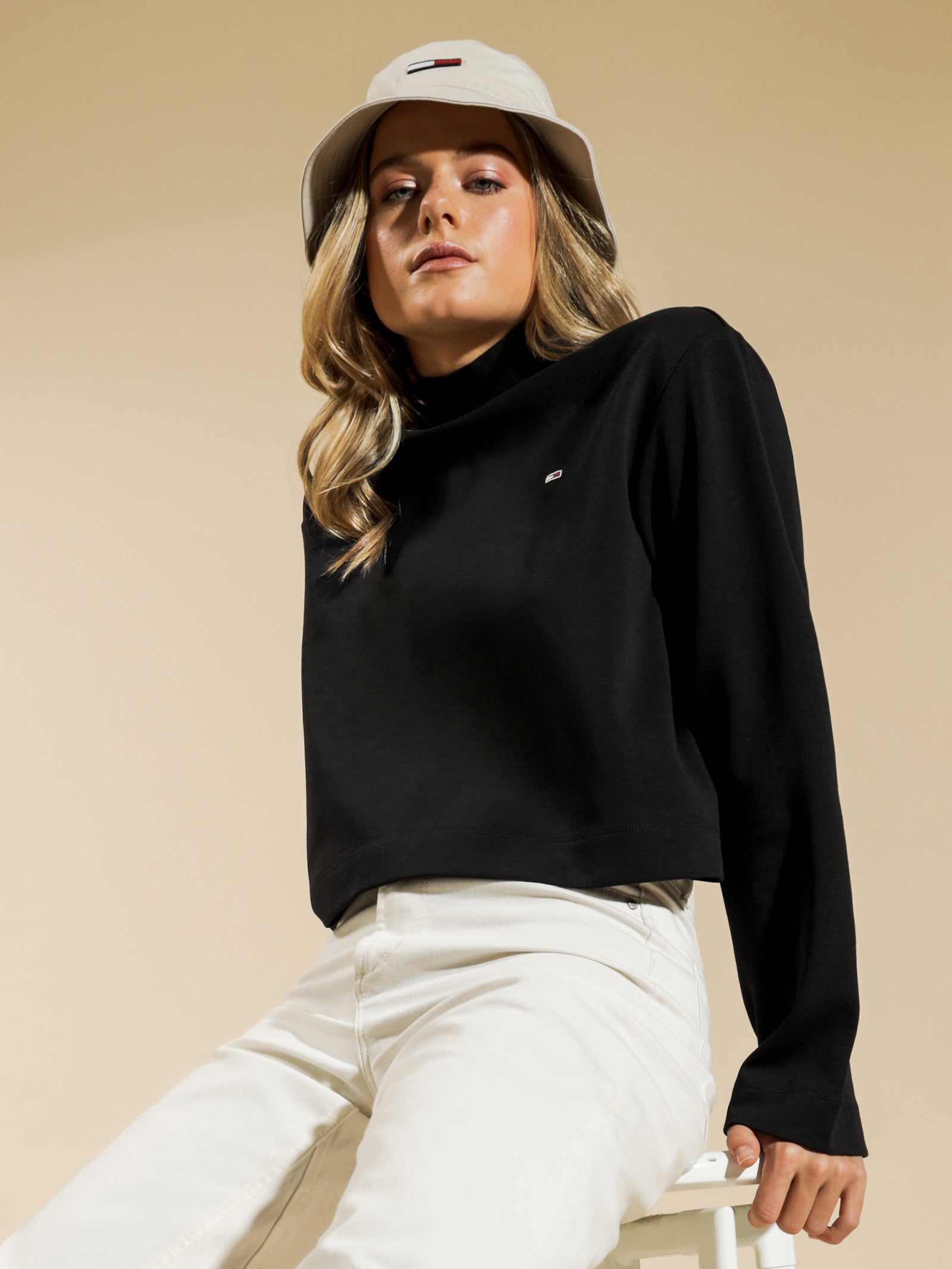 Solid Hybrid Long Sleeve T-Shirt