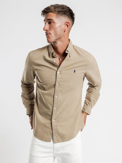 Slim-Fit Oxford Long Sleeve Shirt