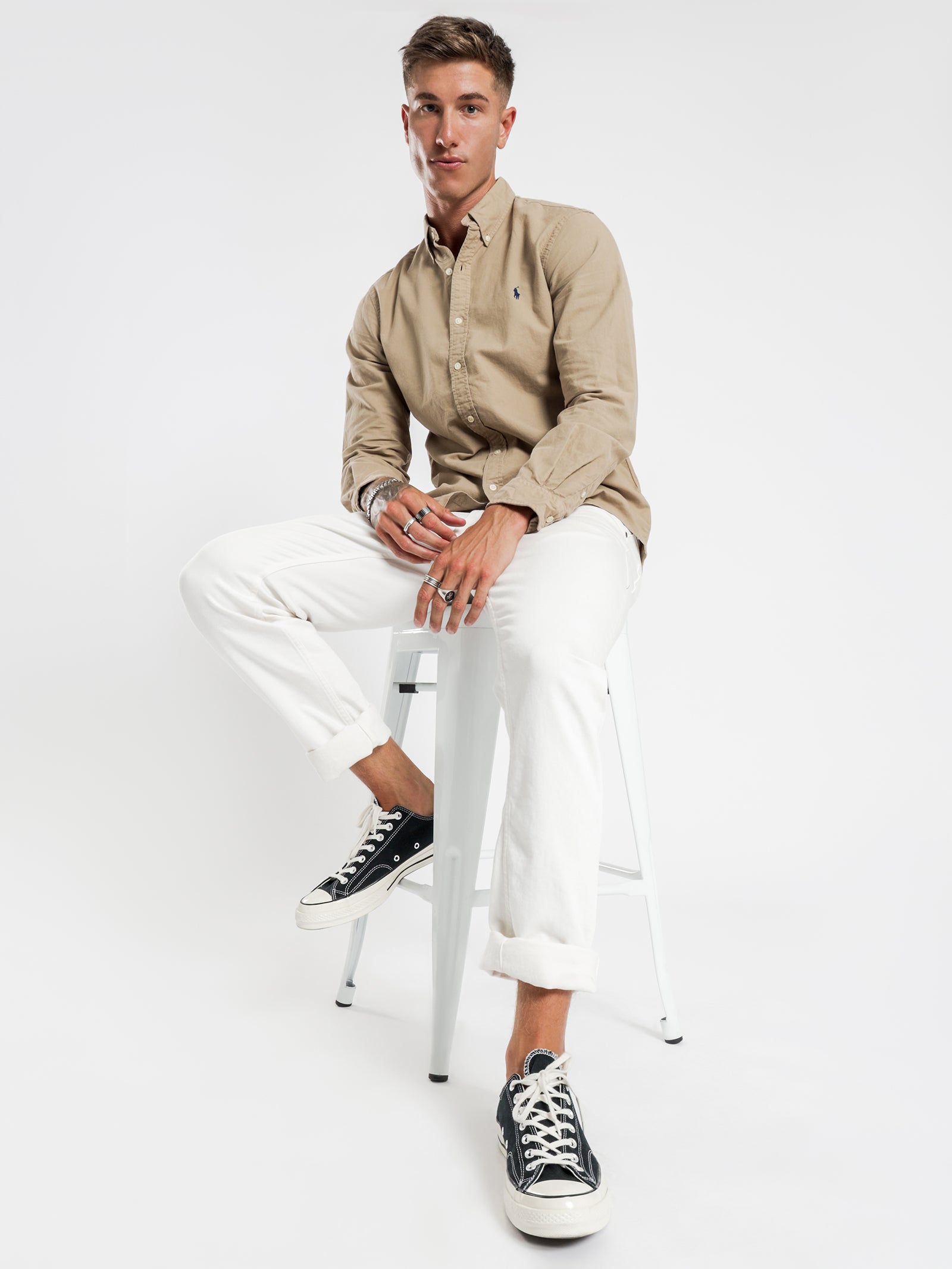 Slim-Fit Oxford Long Sleeve Shirt