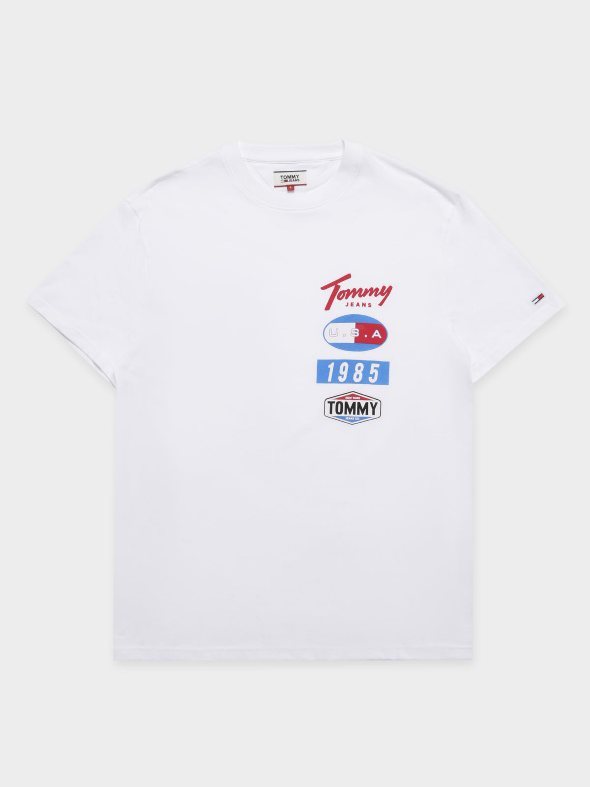 Printed Patches Logo T-Shirt in White