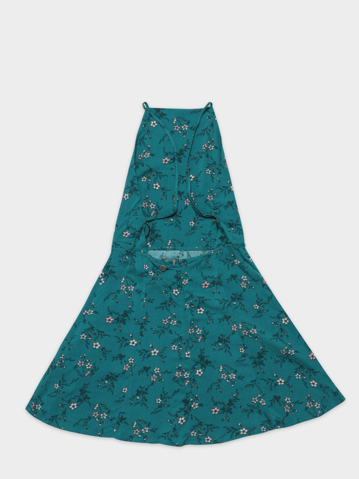 Garden Dress in Teal Floral Print