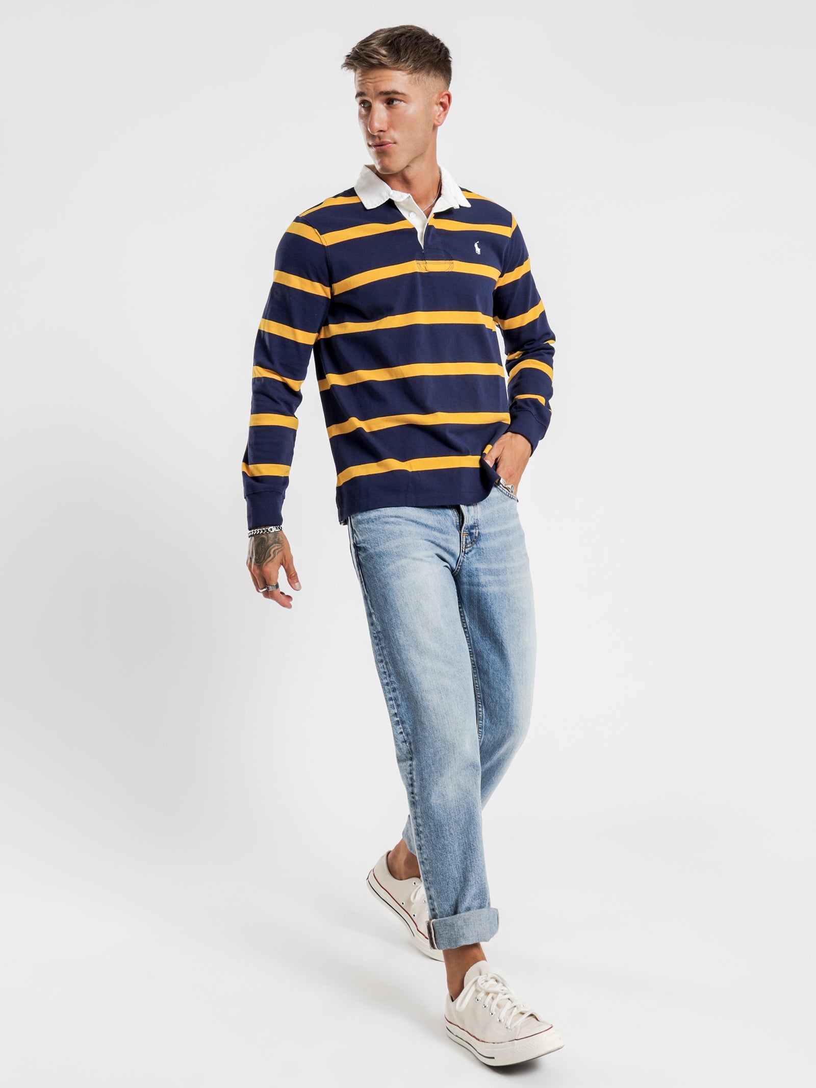 Narrow Stripe Rugby Shirt