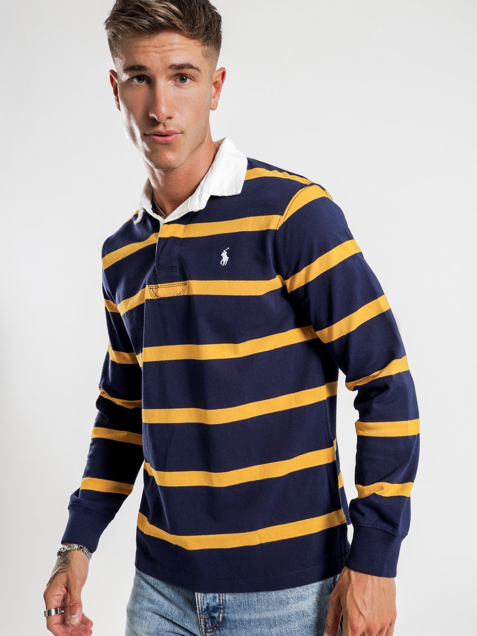 Narrow Stripe Rugby Shirt