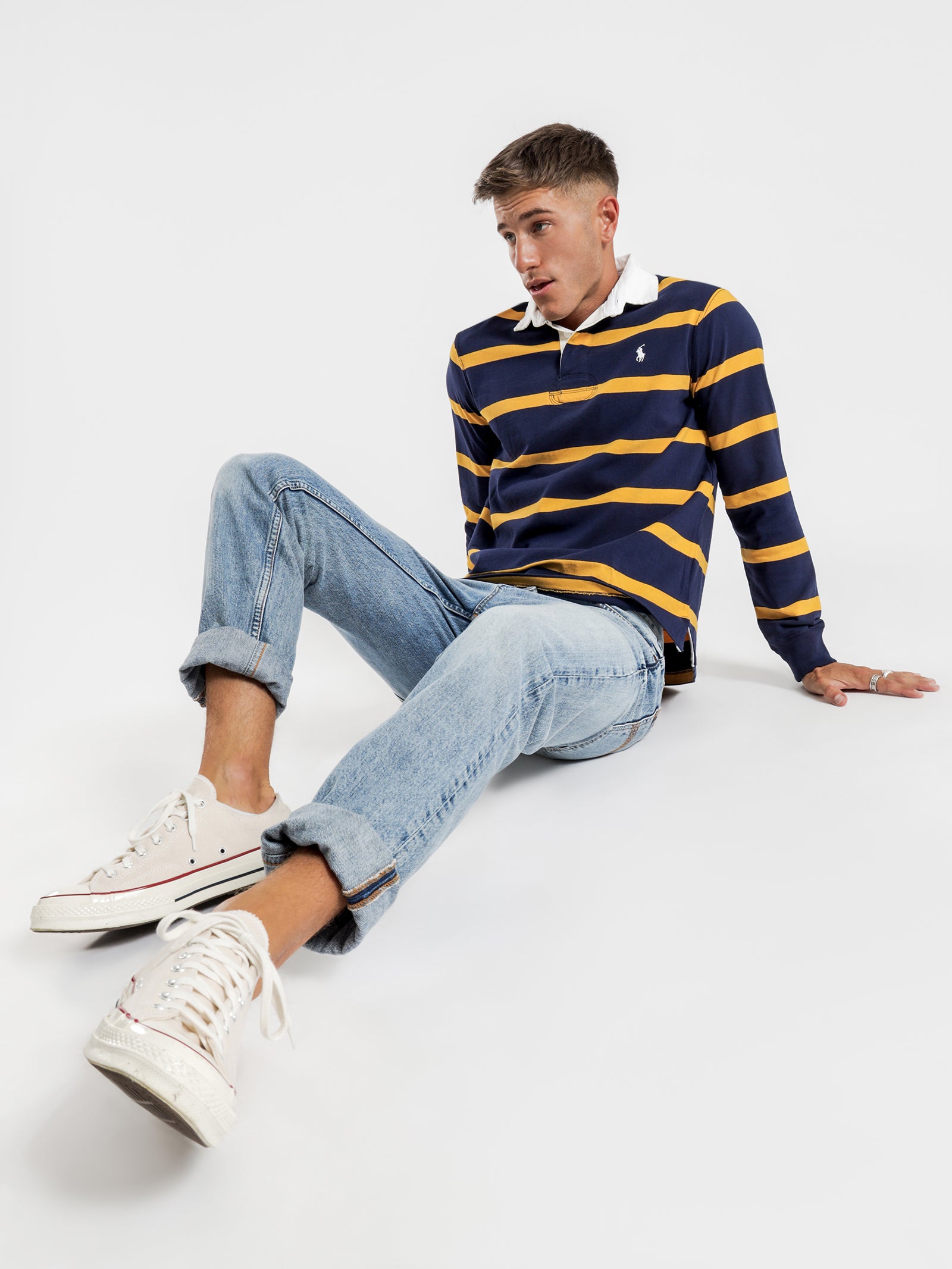 Narrow Stripe Rugby Shirt