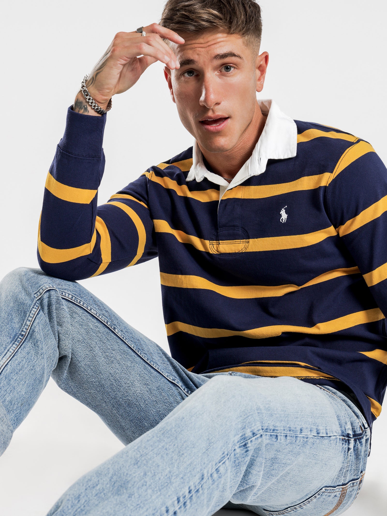 Narrow Stripe Rugby Shirt