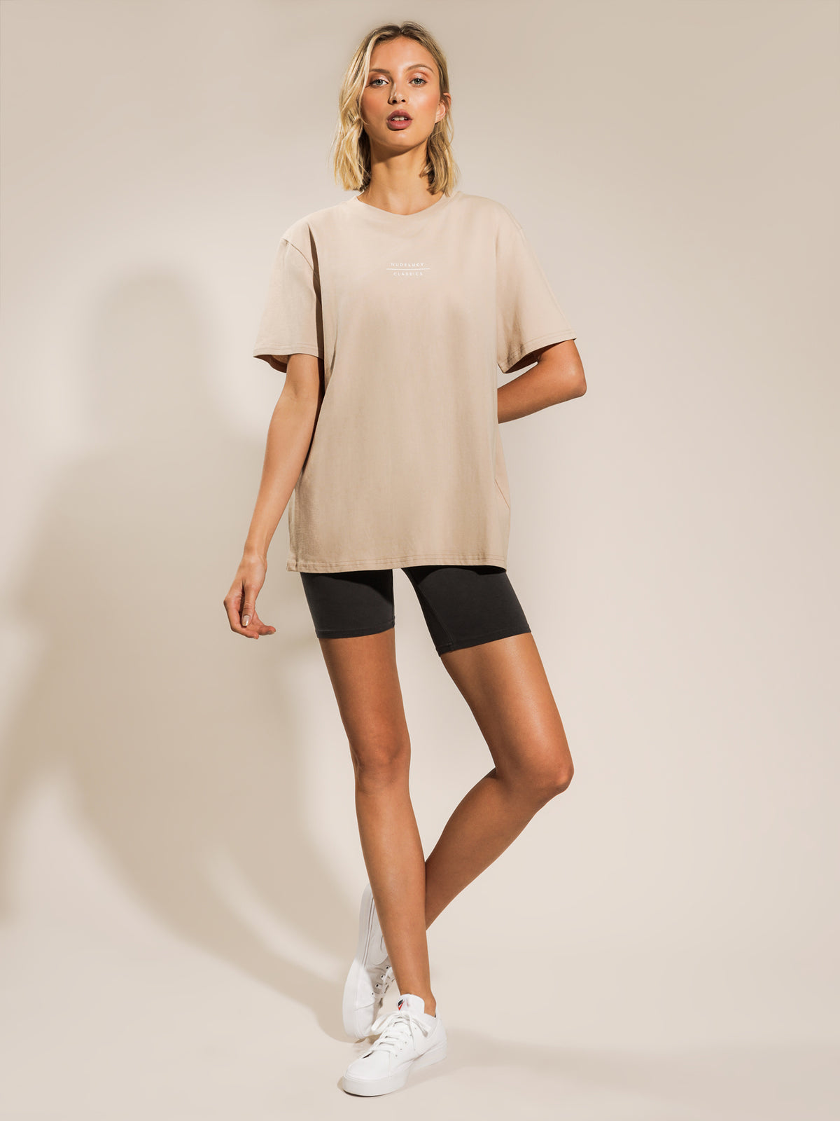 Nude Lucy Nude Classics Slogan Boyfriend T-Shirt | Sand