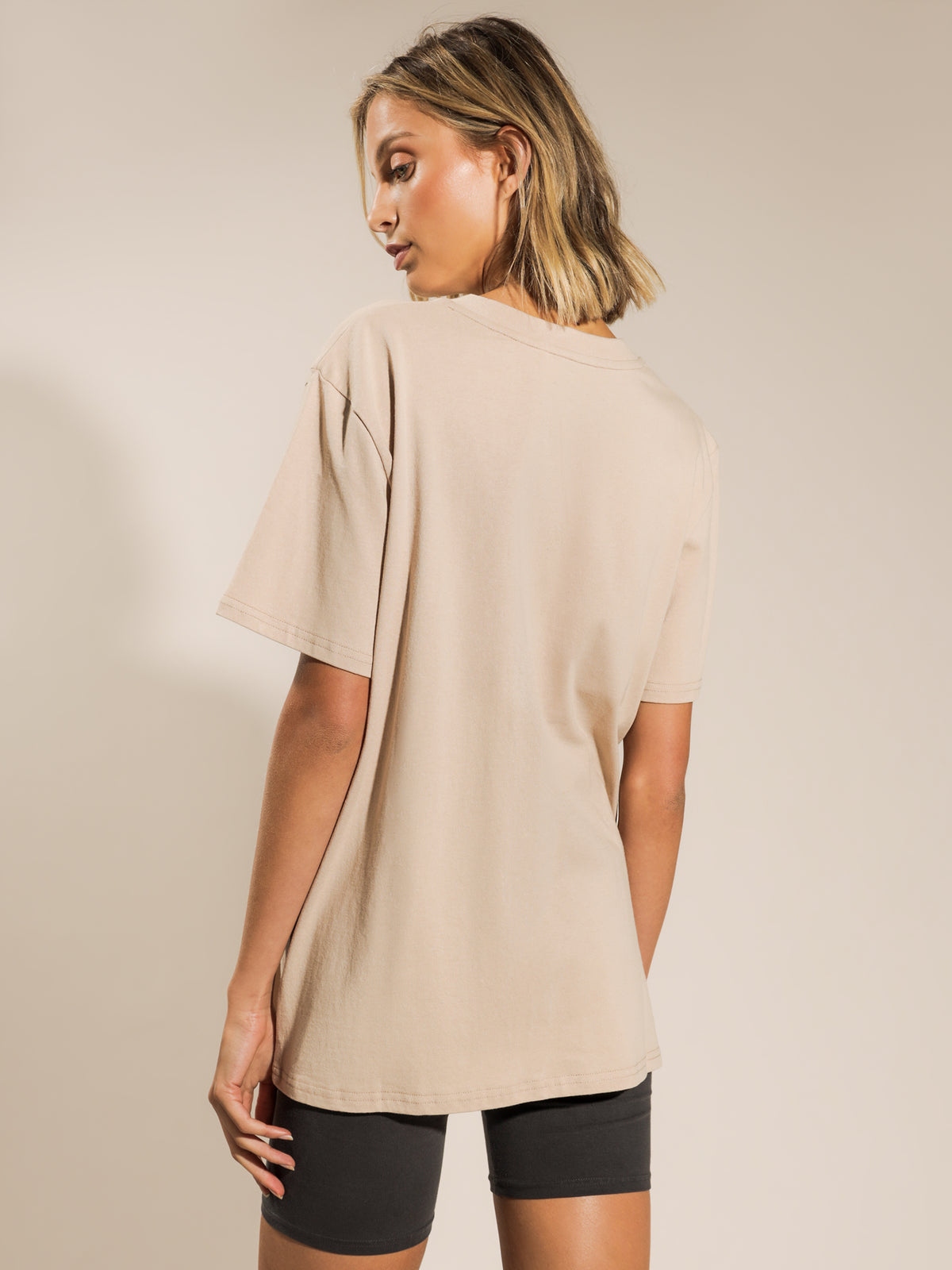 Nude Lucy Nude Classics Slogan Boyfriend T-Shirt | Sand