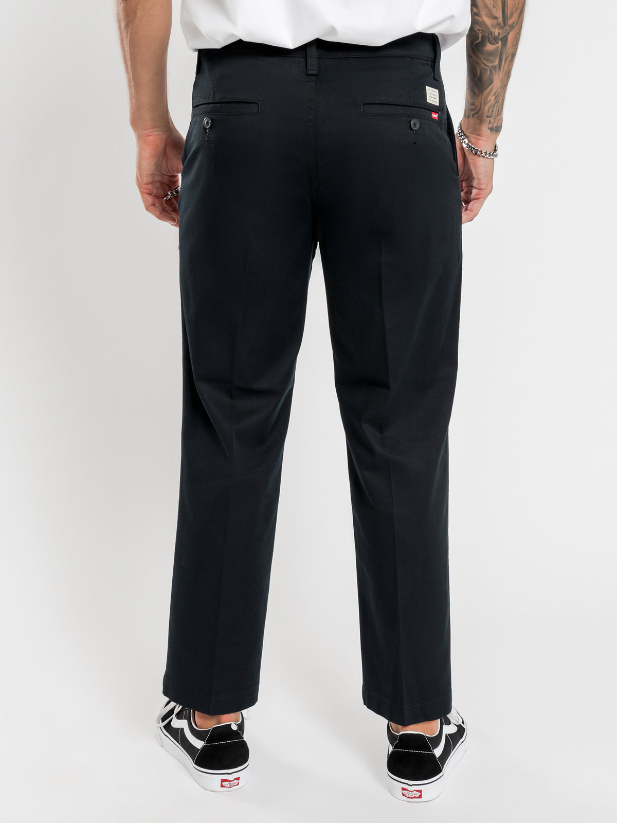 XX Chino Straight Cropped Pants in Black