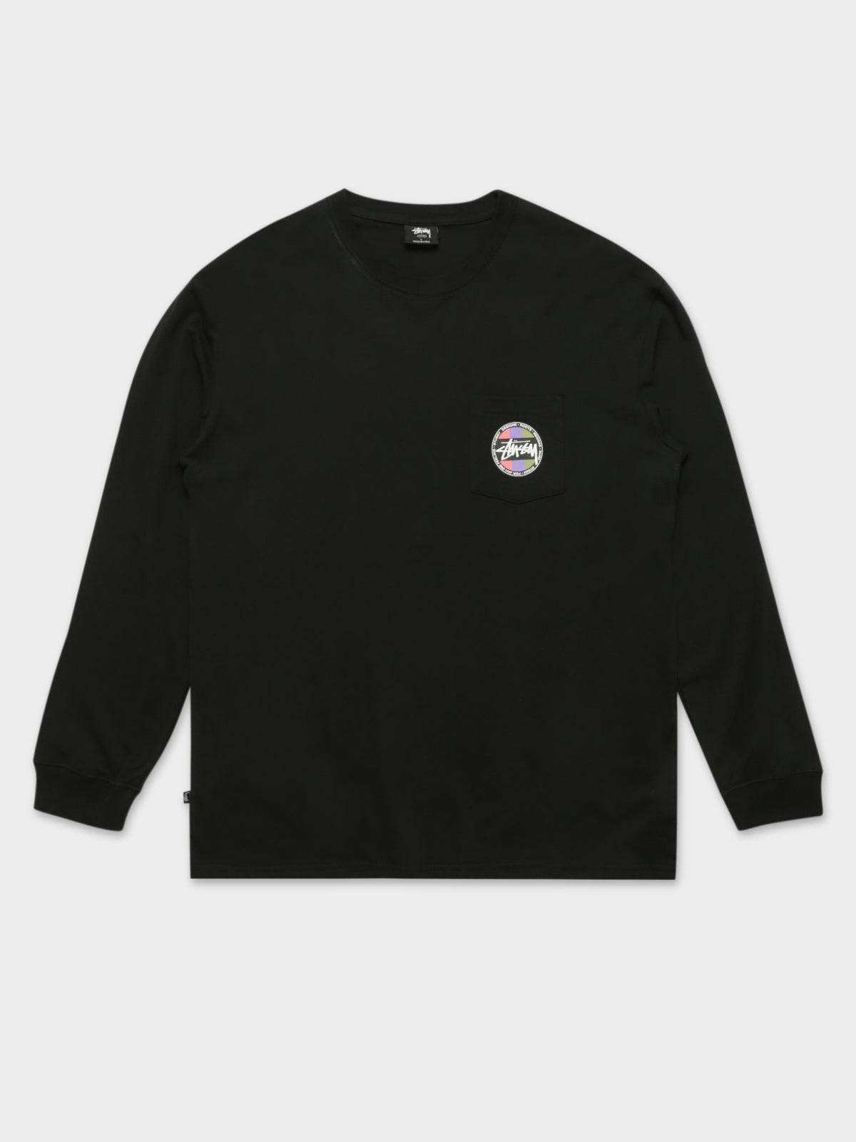 Surf Dot Pocket T-Shirt in Black