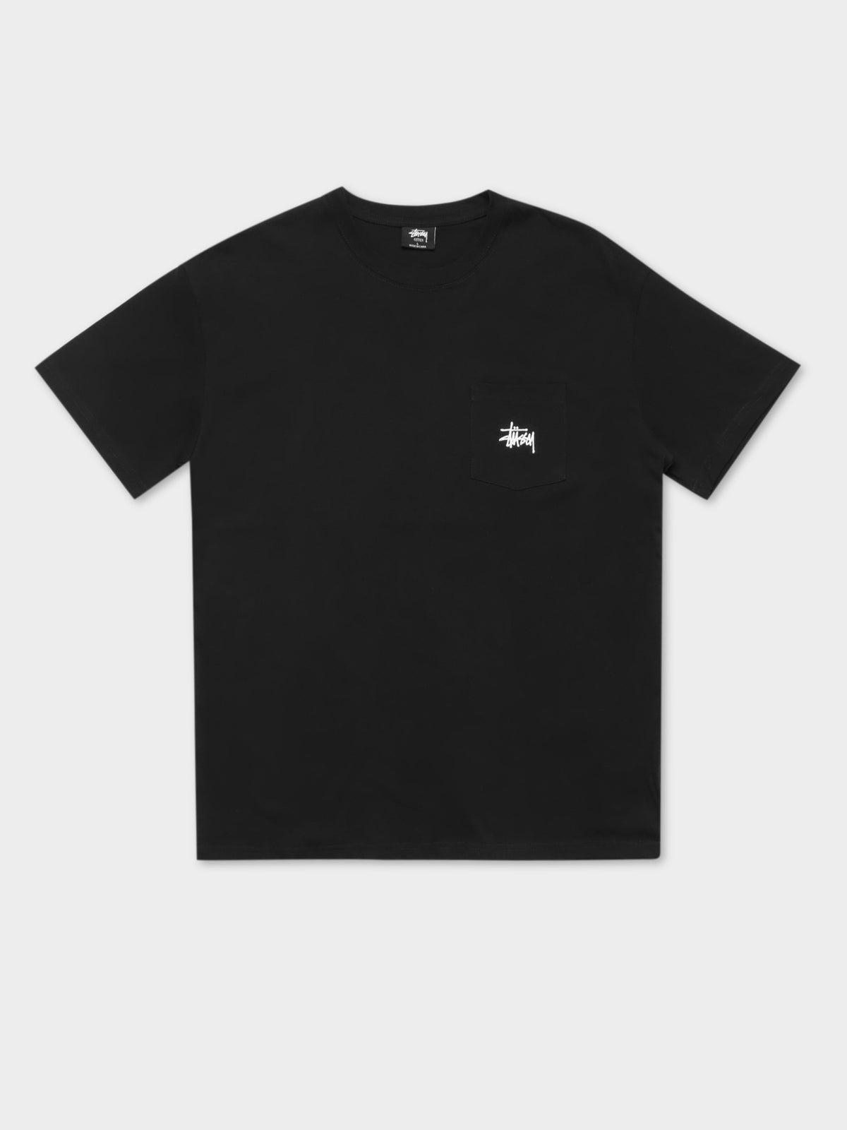 Graffiti Short Sleeve Pocket T-Shirt in Black