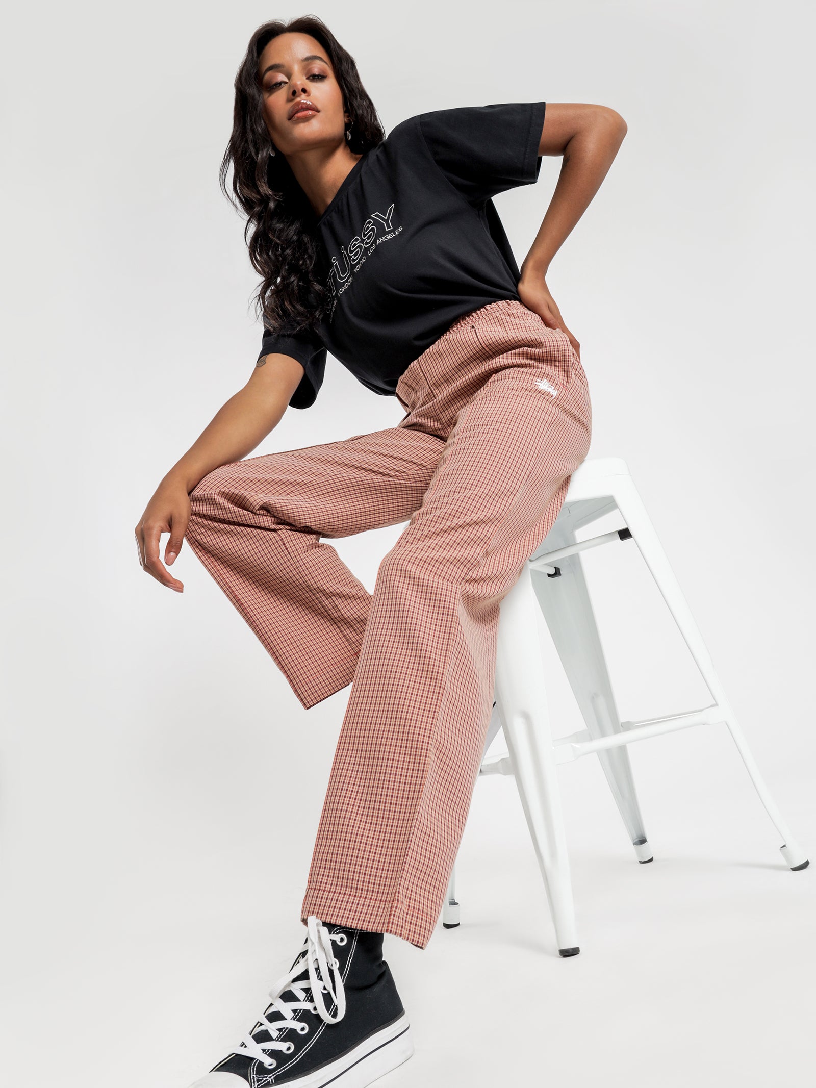 Airlie Check Trackpants