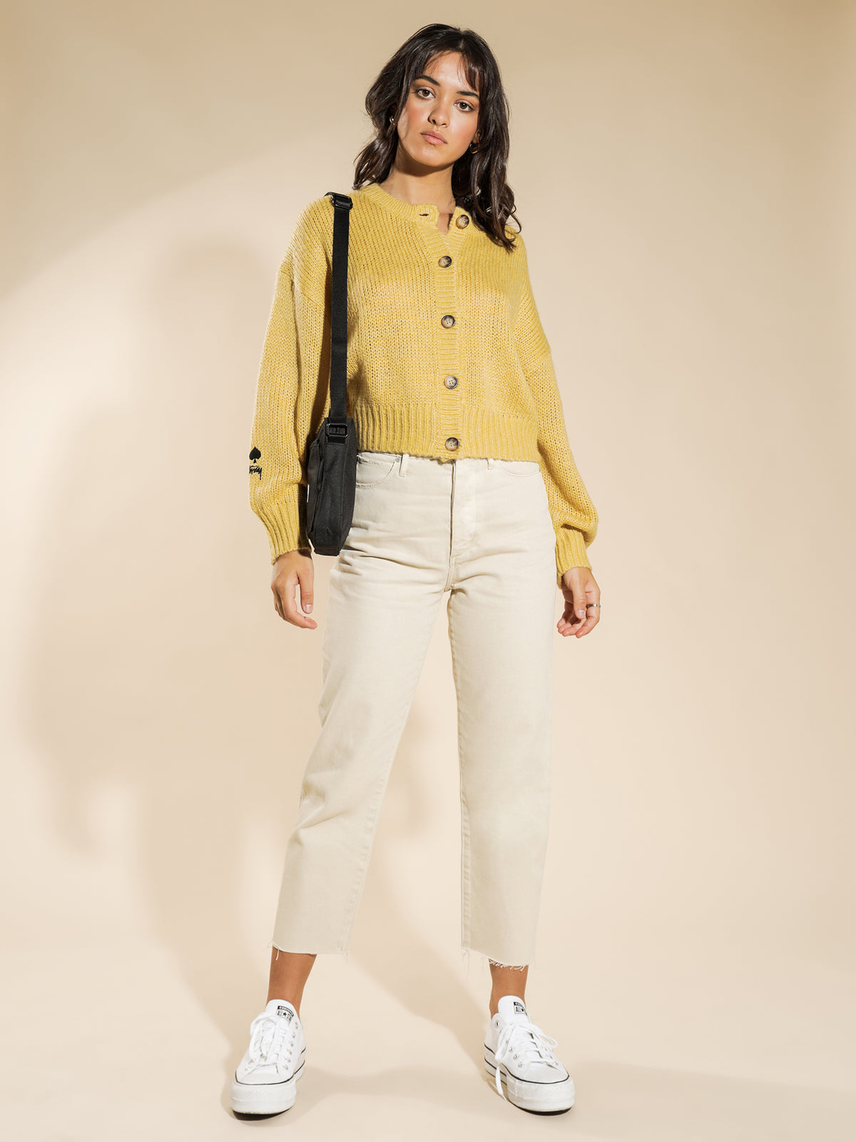 Mable Button Up Cardi in Butter