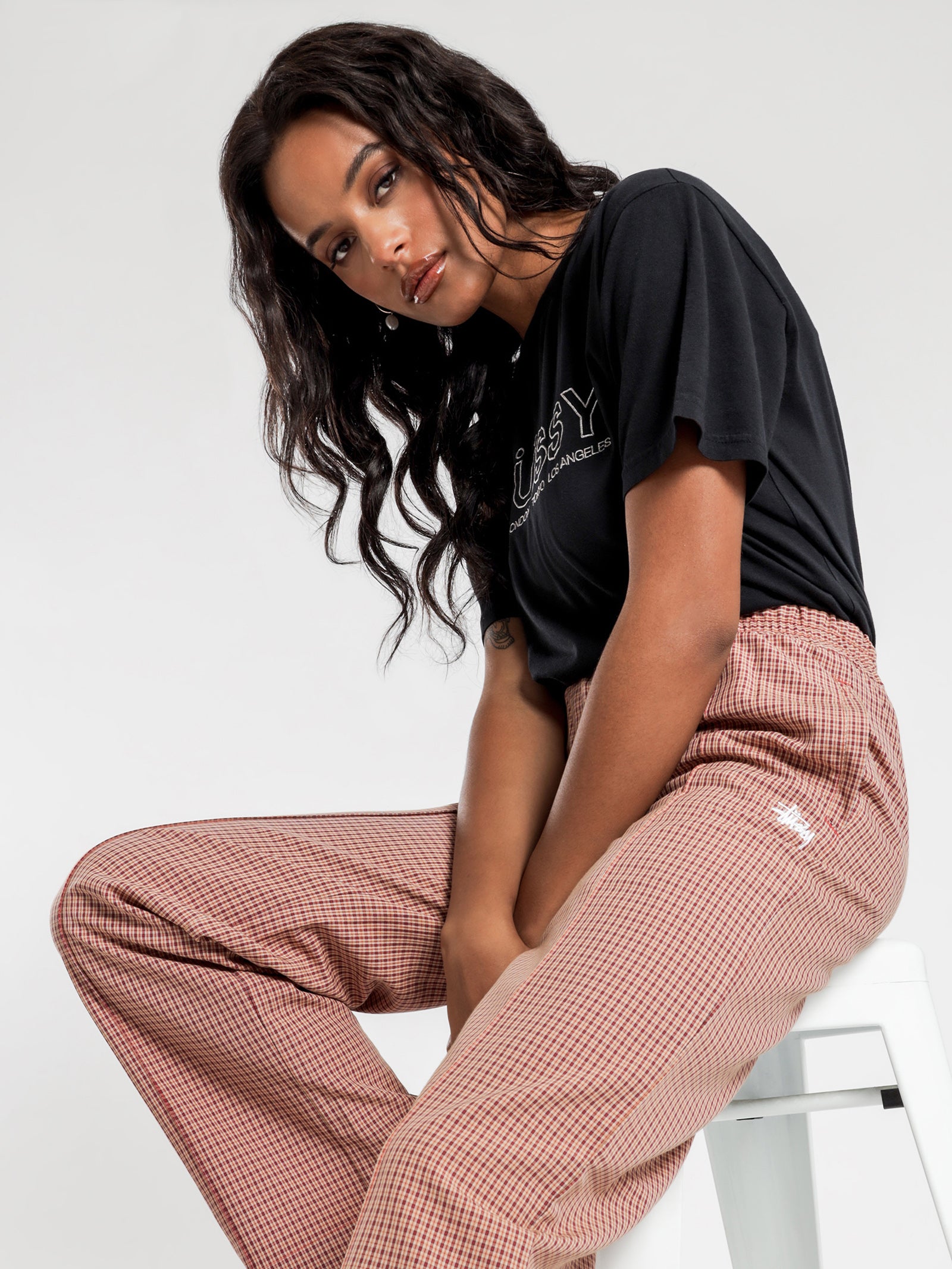 Airlie Check Trackpants