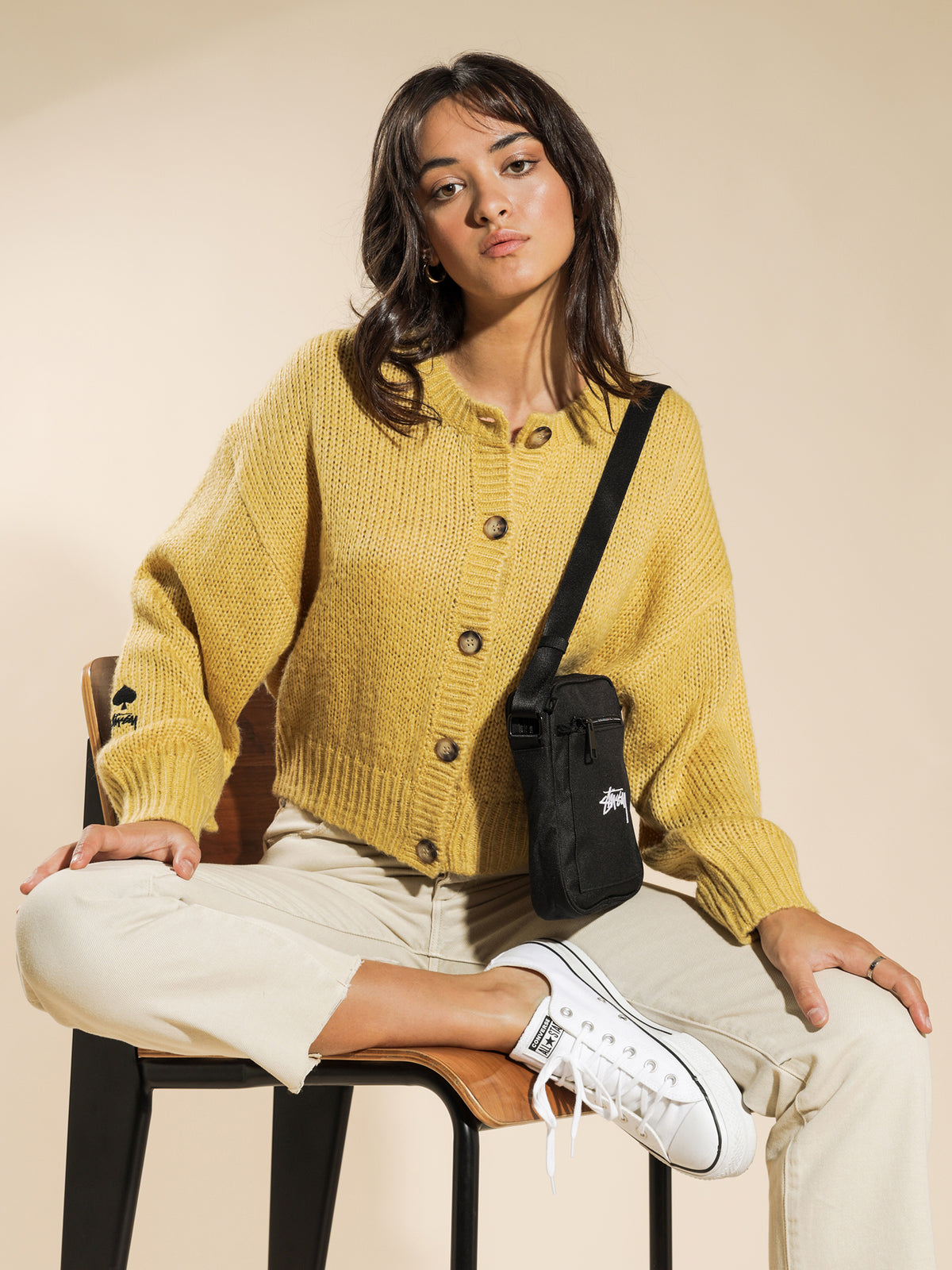 Mable Button Up Cardi in Butter