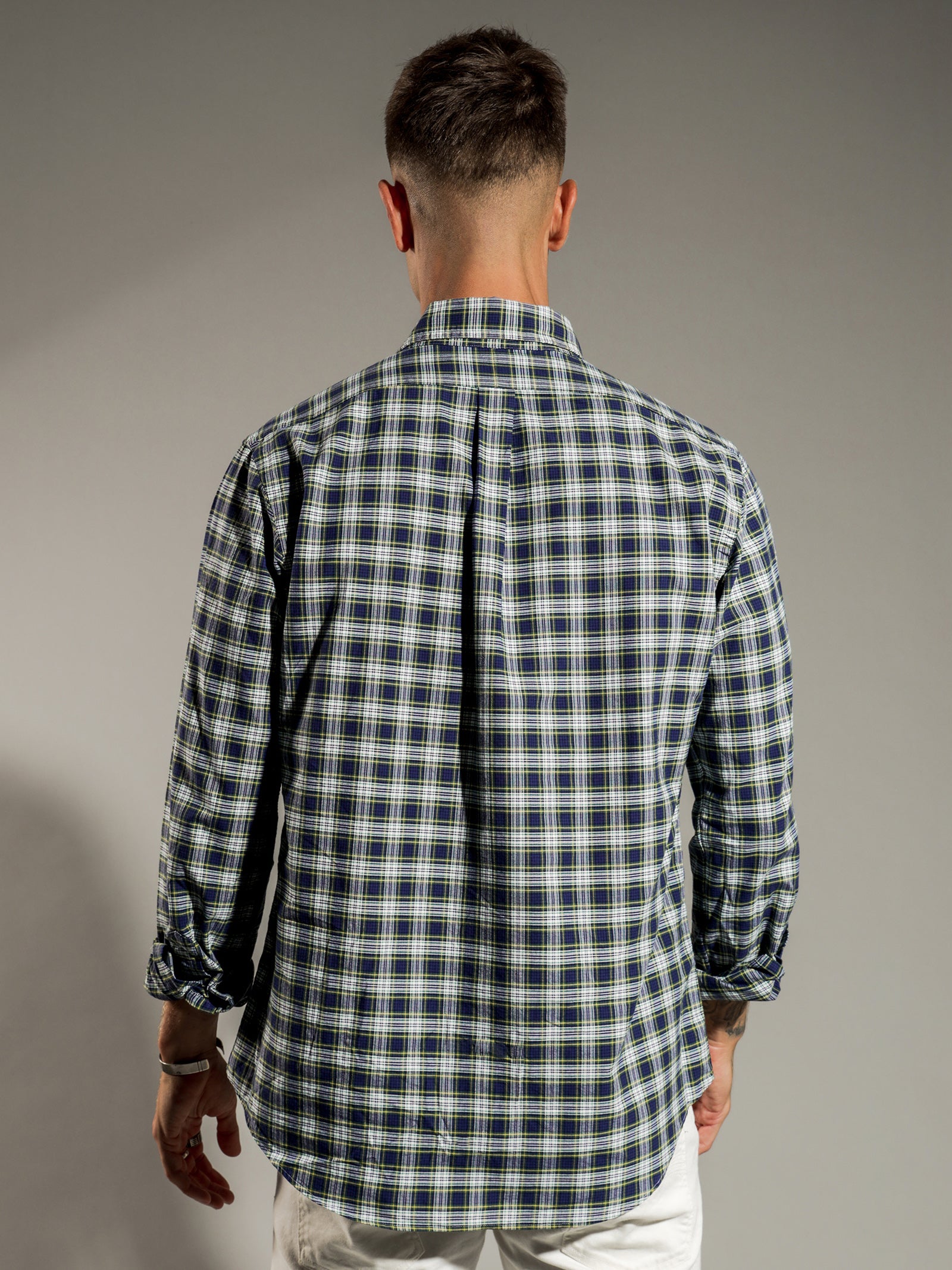 Plaid Oxford Long Sleeve T-Shirt