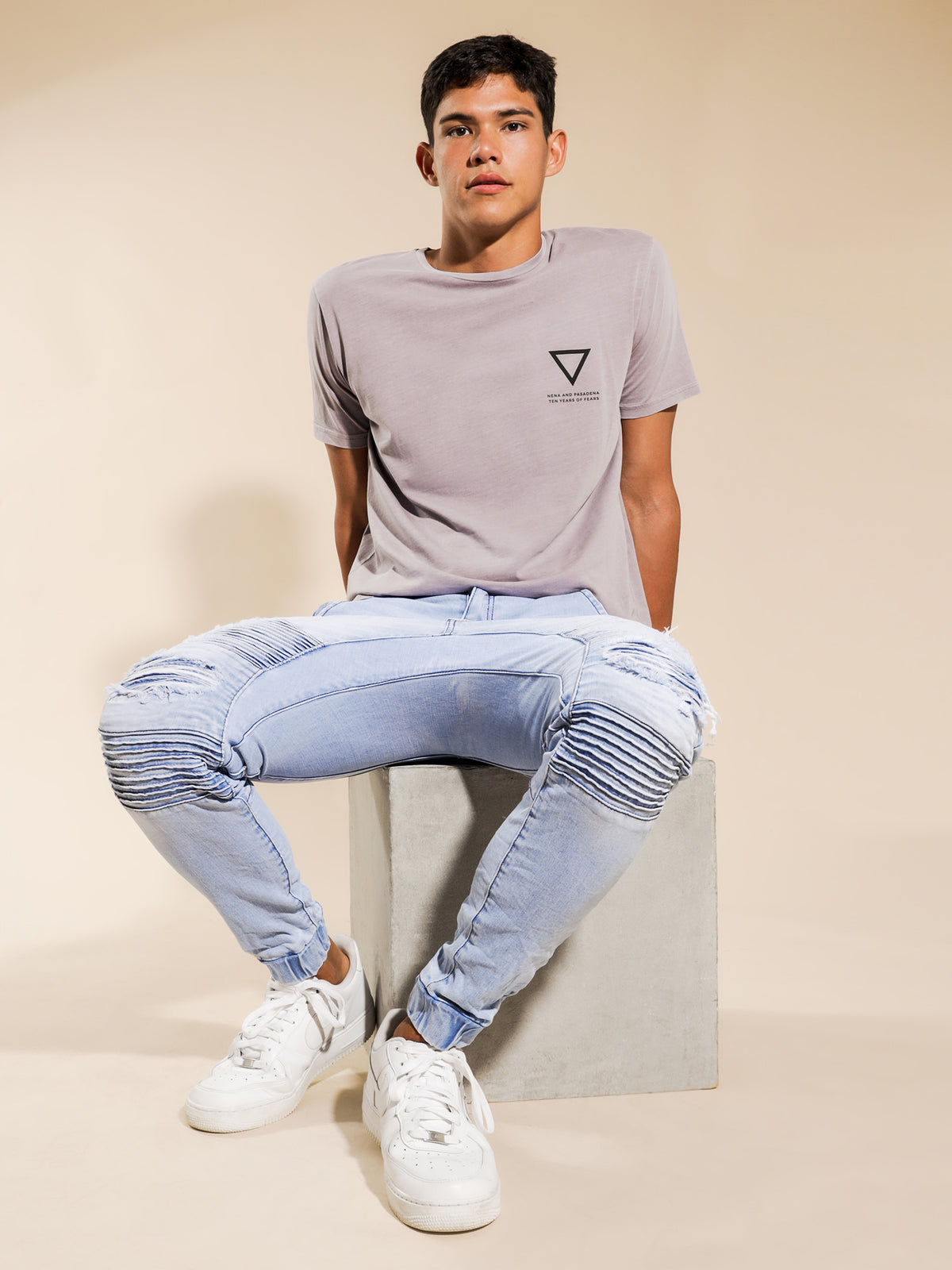 Nena and Pasadena Contest Cape Back T-Shirt in Pigment Lilac | Lilac