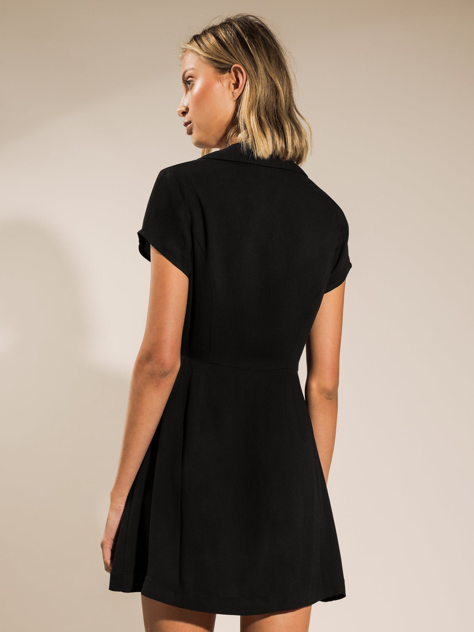 Amala Shirt Dress in Black