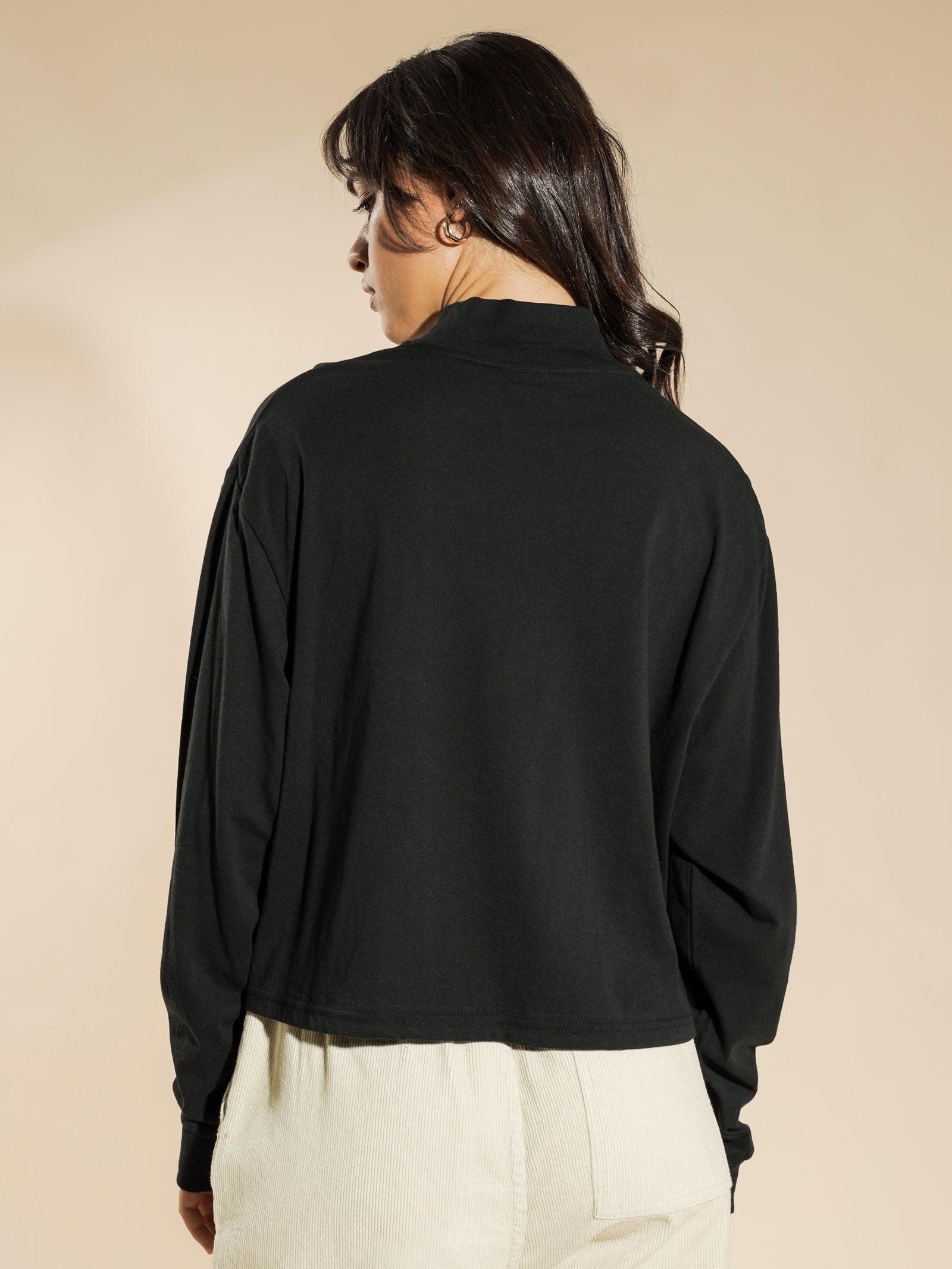 Design Corp. Mock Neck Long Sleeve T-Shirt